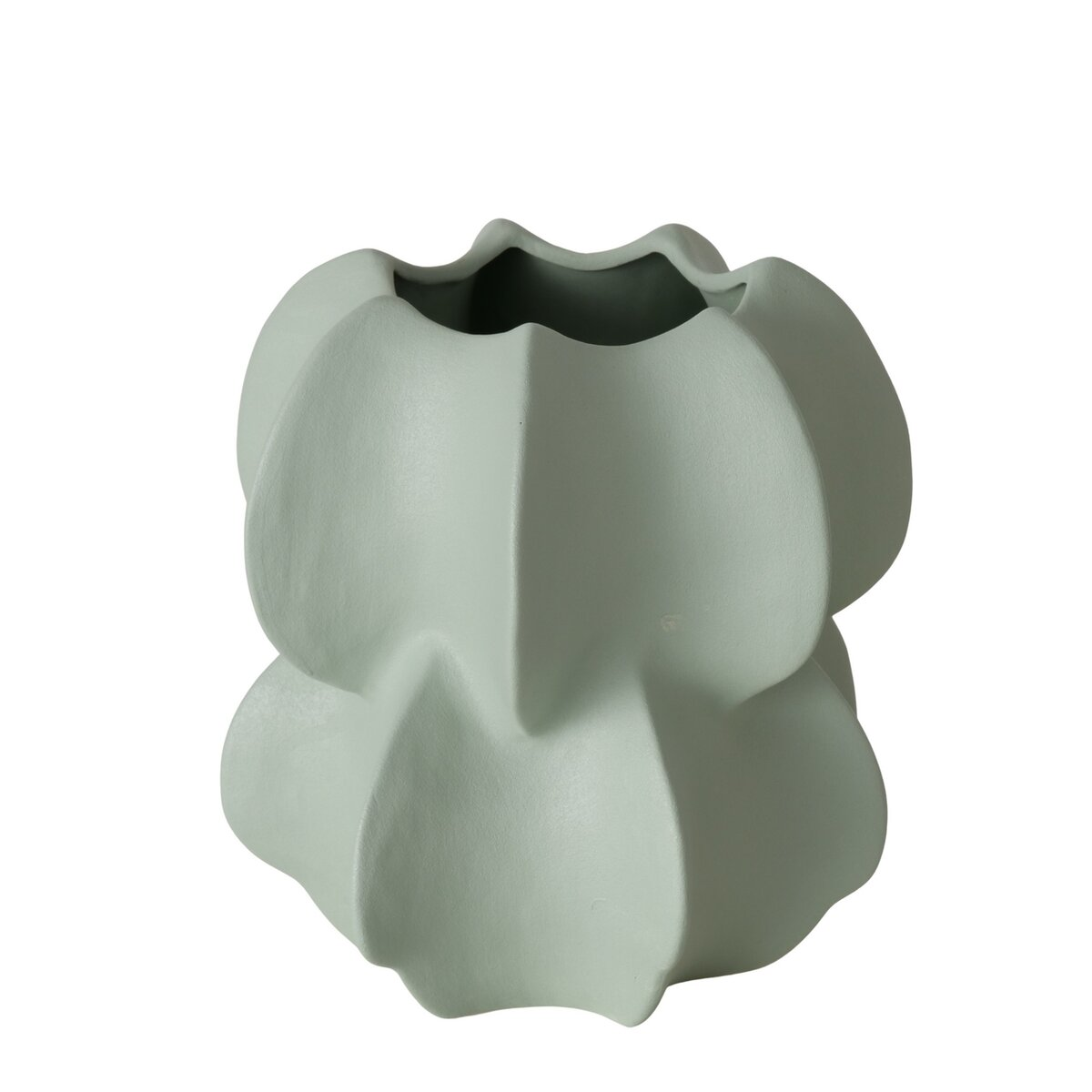 Vase Nima, Porzellan, Grün von Roomio