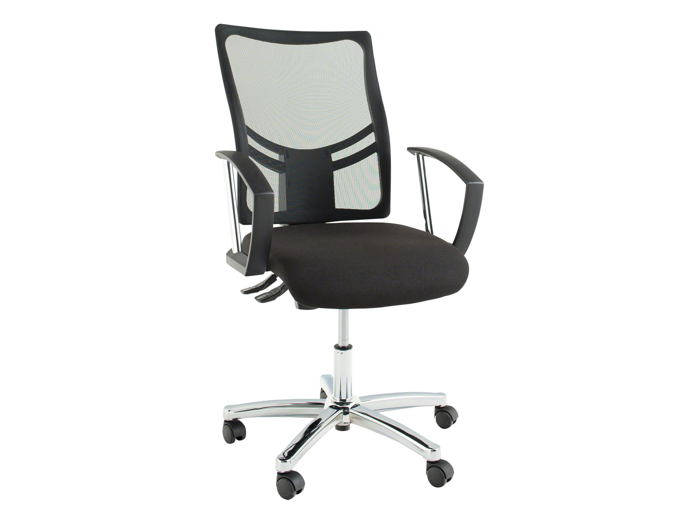 Bürostuhl Neapel, Stoff Schwarz, b 60 cm t 60 cm h 118 cm