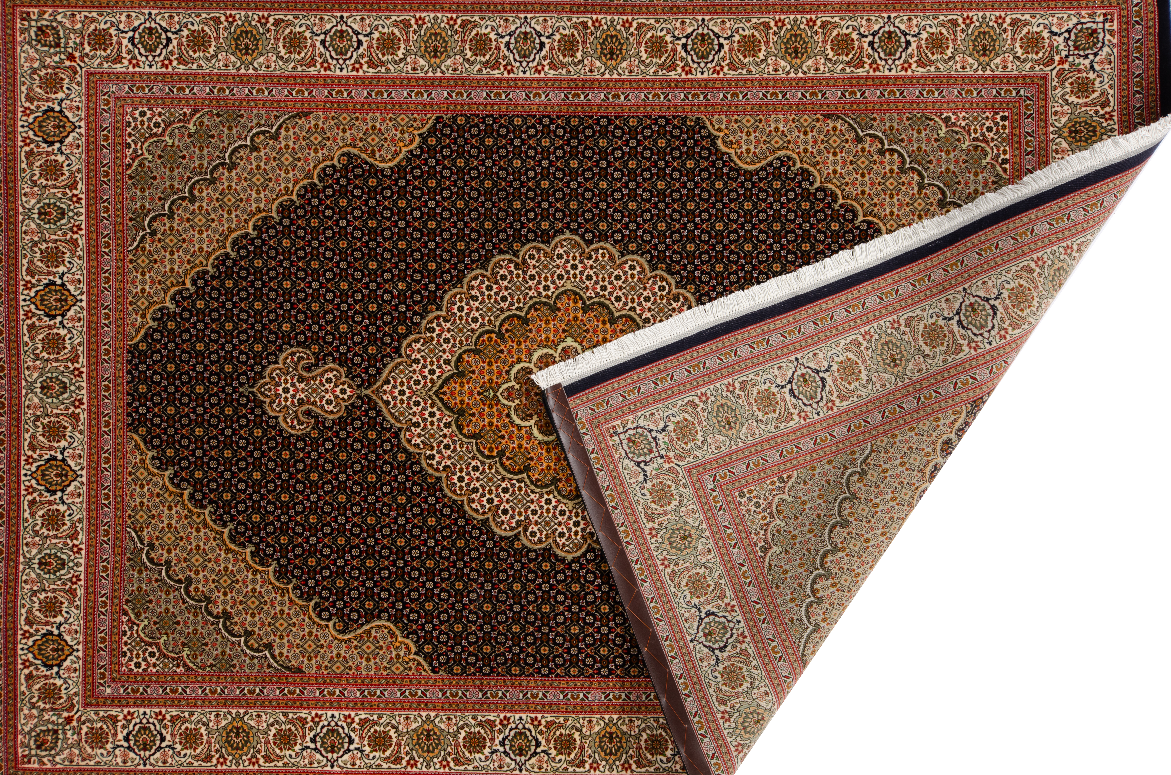 Klassischer Teppich Tabriz Fein Negra / Farbe: Grau