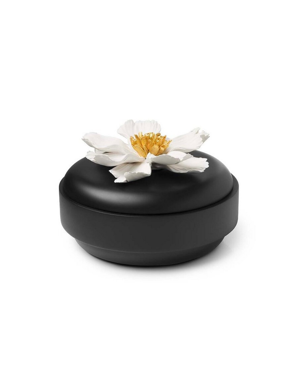 Abhika Dose Peony Schwarz H: 10 cm  | Schubiger Möbel