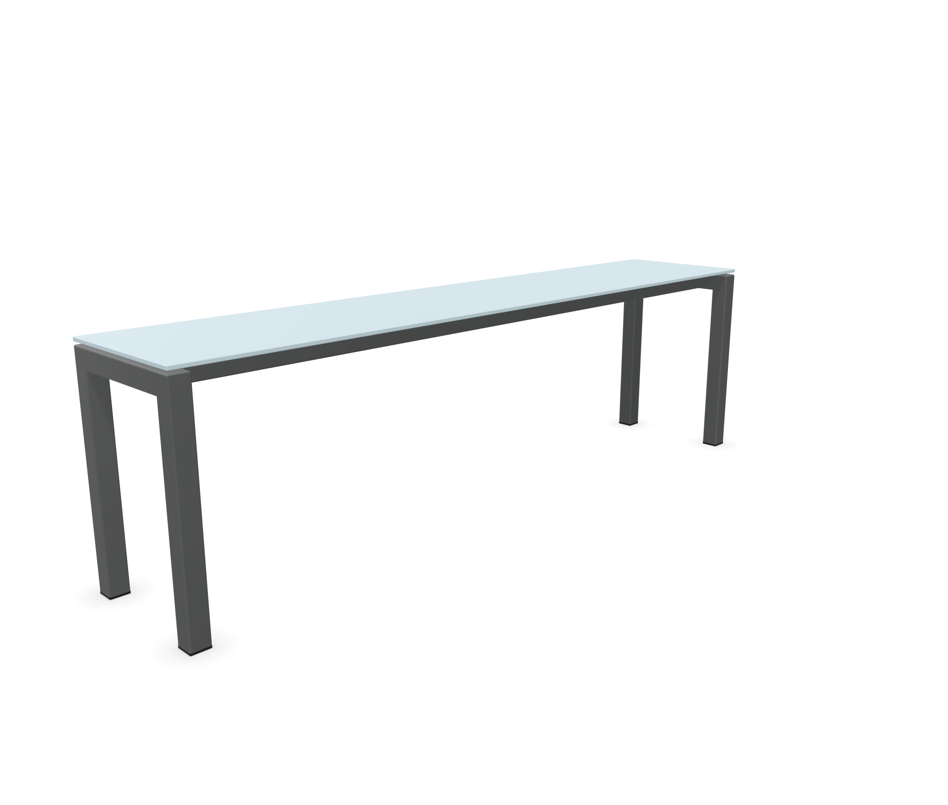 Lucerne garden bench from Schaffner / Colour: pastel blue / Size: 160 x 32 cm