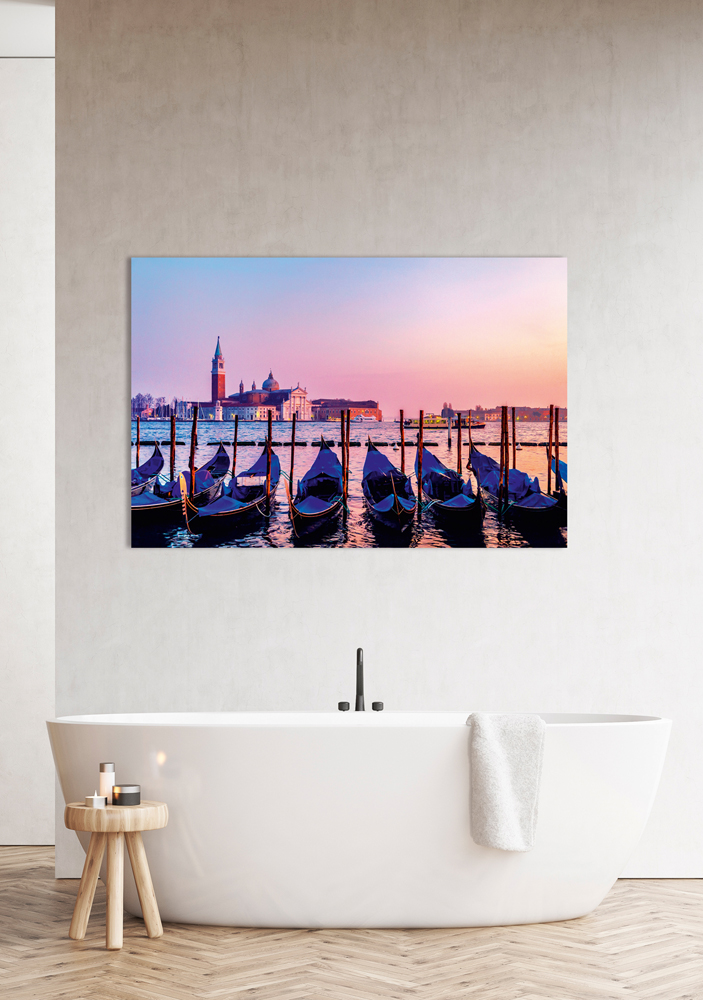 Alubild-Gondolieren in Venedig-image LAND