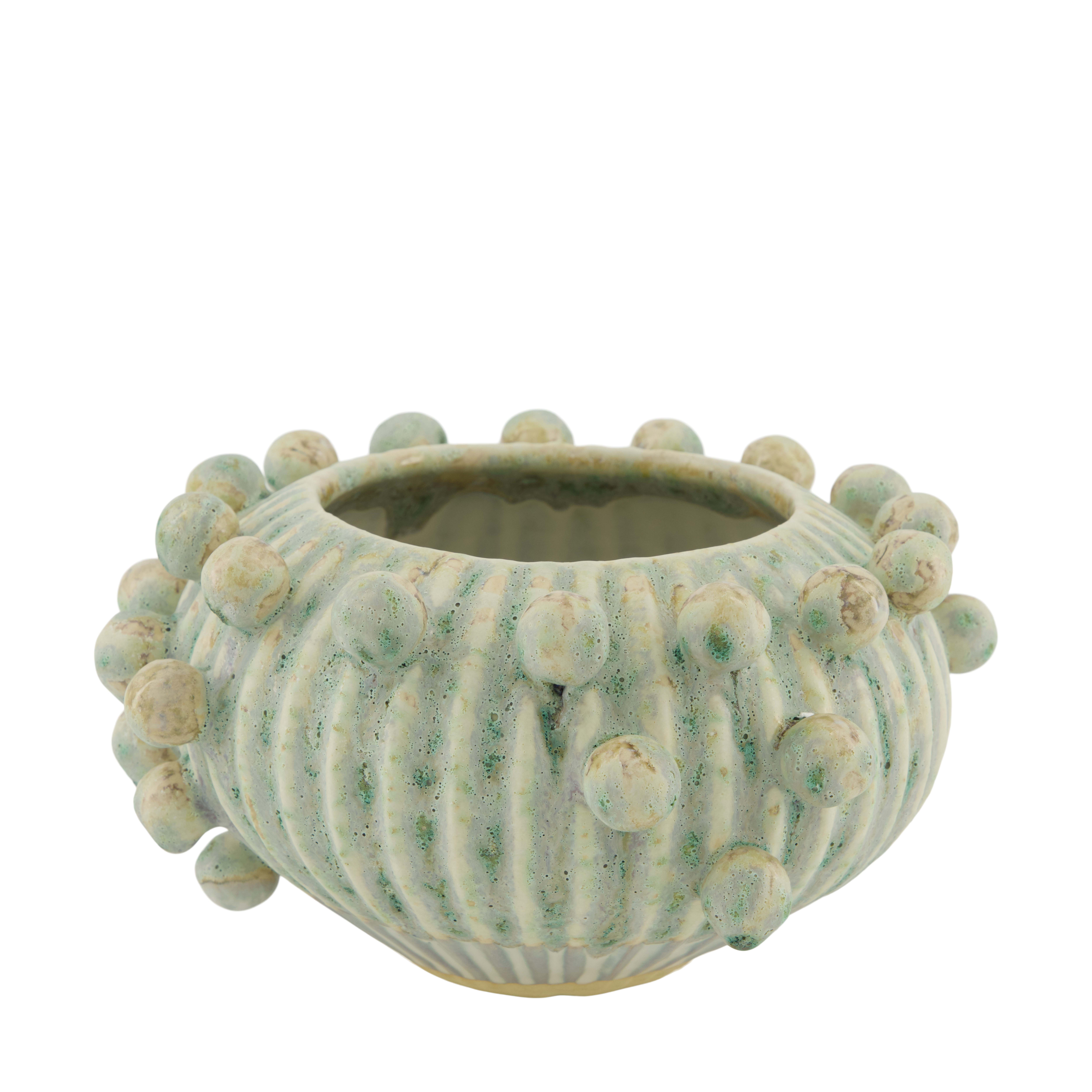 Vase Mit Kugeln, Keramik, Mixgrün Decofinder