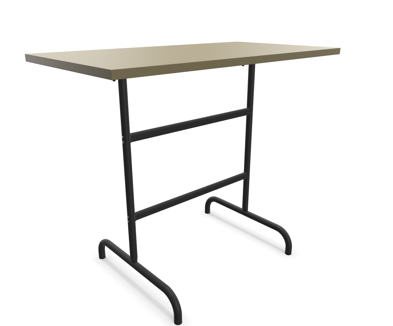 Säntis metal bar table from Schaffner / Colour: champagne / Size: 130 x 70 cm