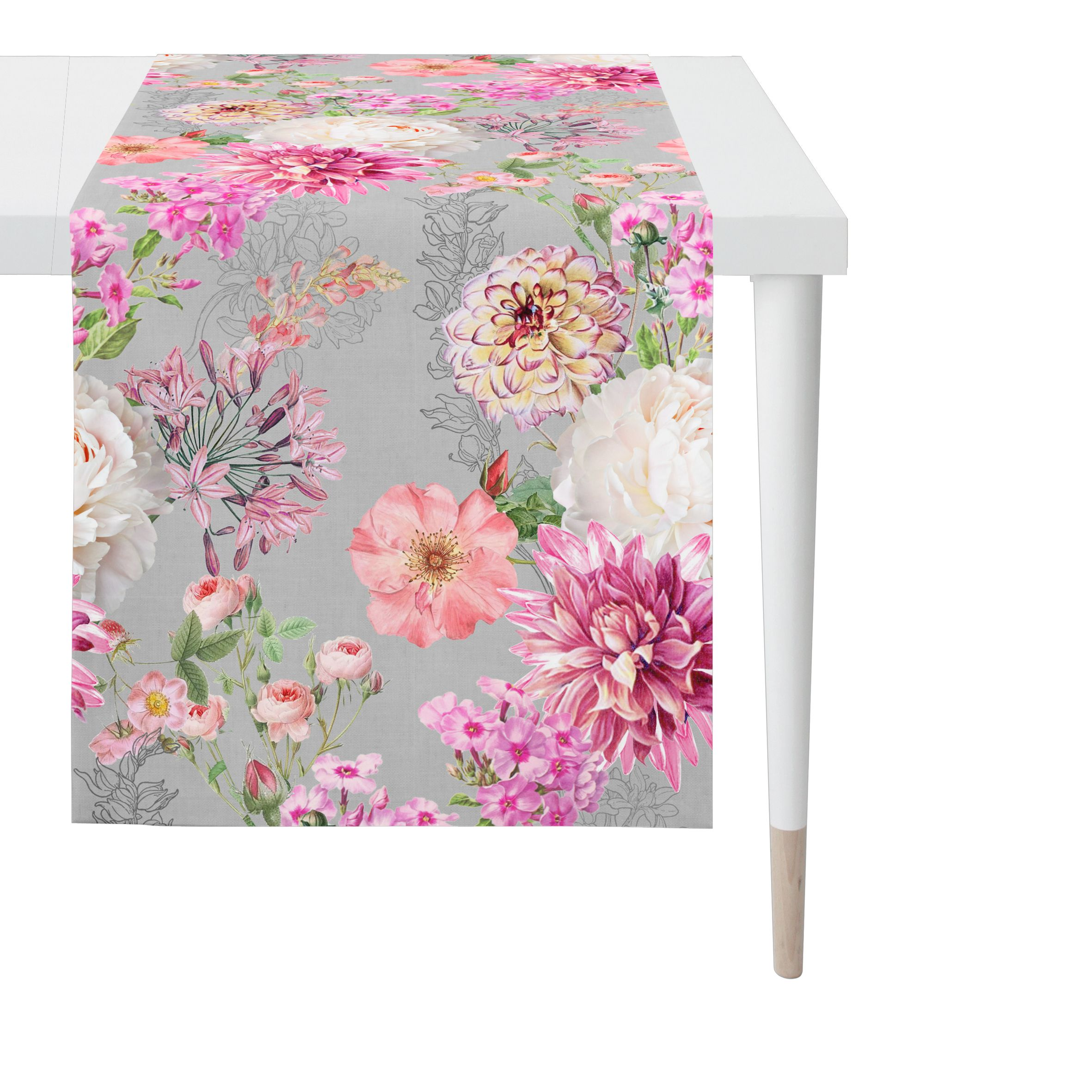 Tischläufer Frühlingblumen, Pink B: 48 cm Apelt