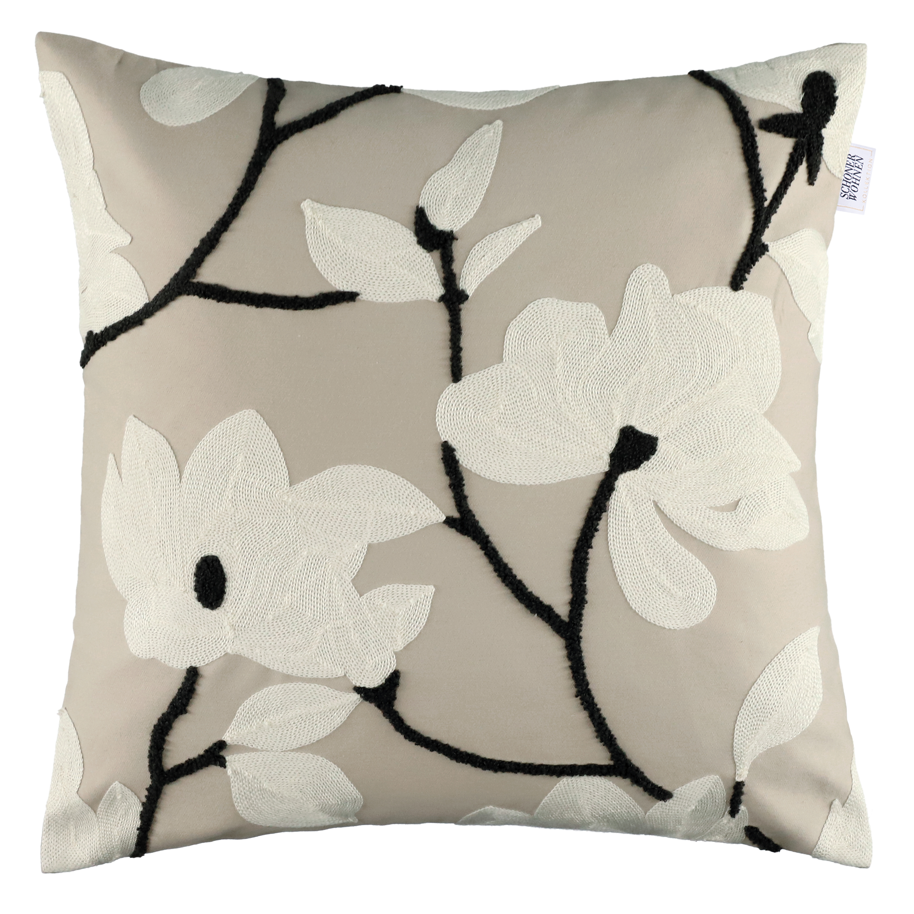 Stoeckel & Grimmler Kissenhülle Fleur 45x45 cm Beige | Schubiger Möbel