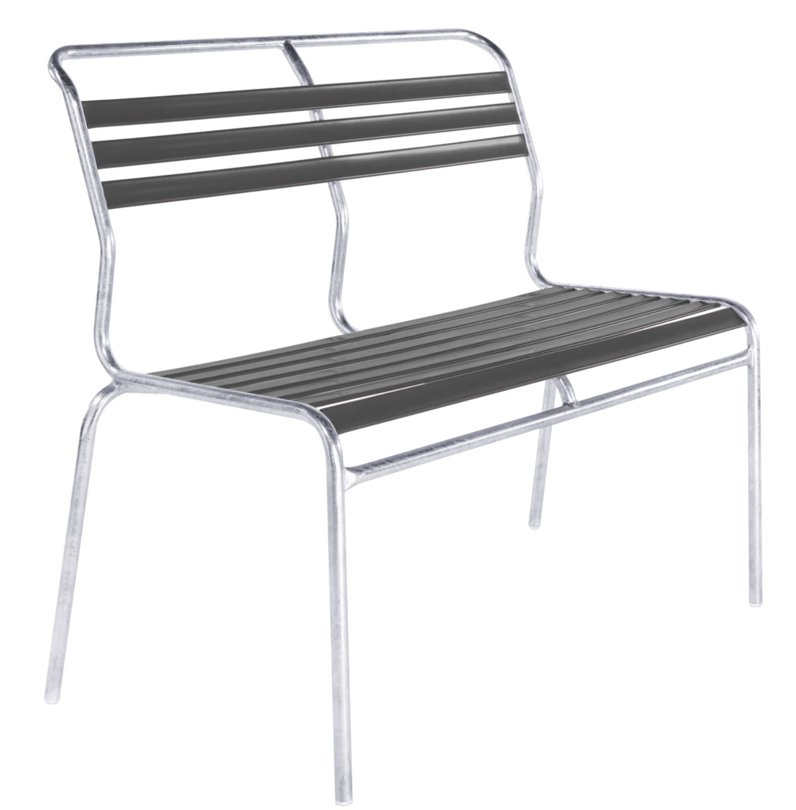 Lättli-Bank Säntis Feuerverzinkt von Schaffner / Farbe: Anthrazit / Grösse: 90 x 58 cm