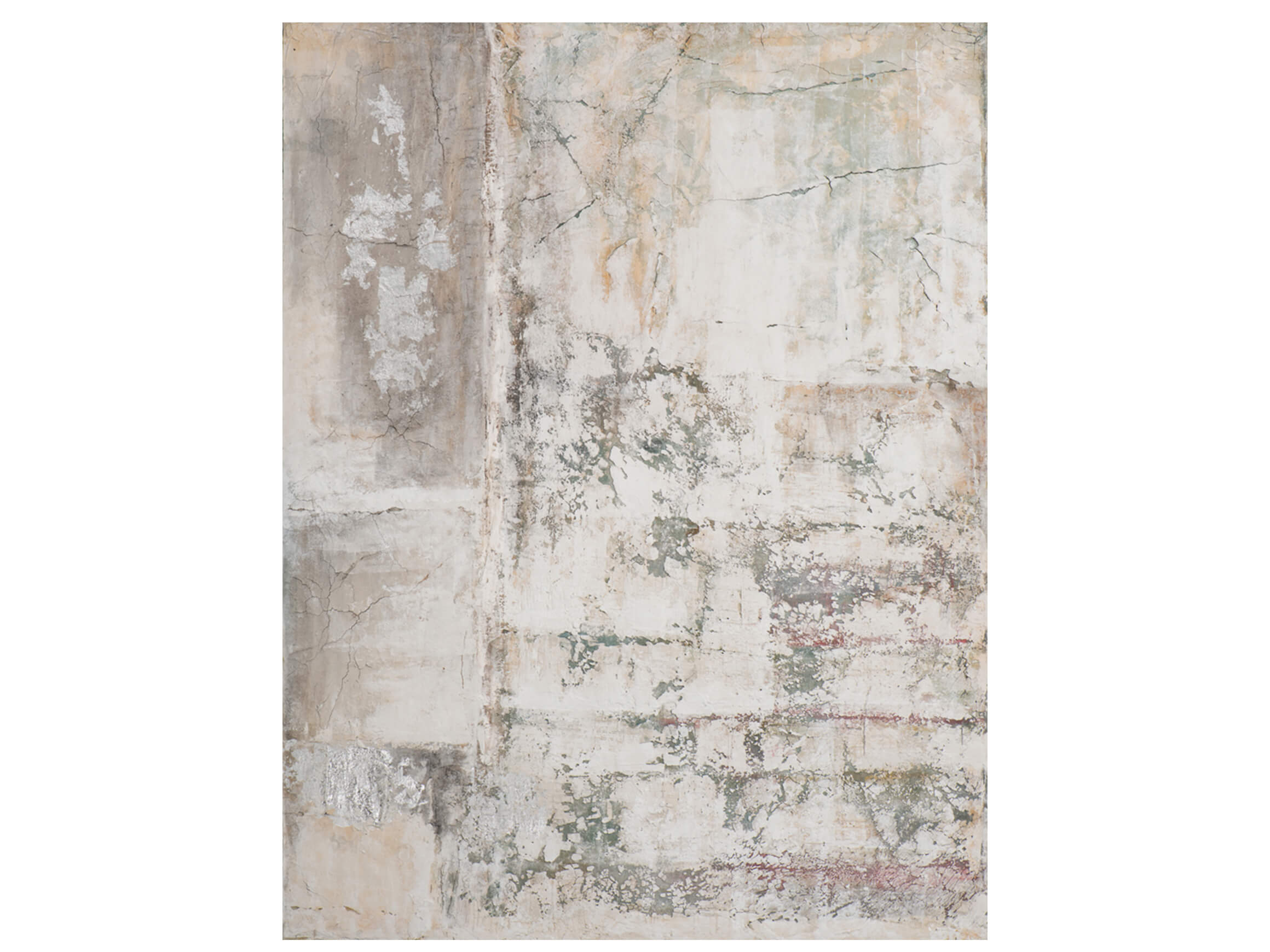 Bild Abstrakte Farbkomposition mit Beige und Silber image LAND