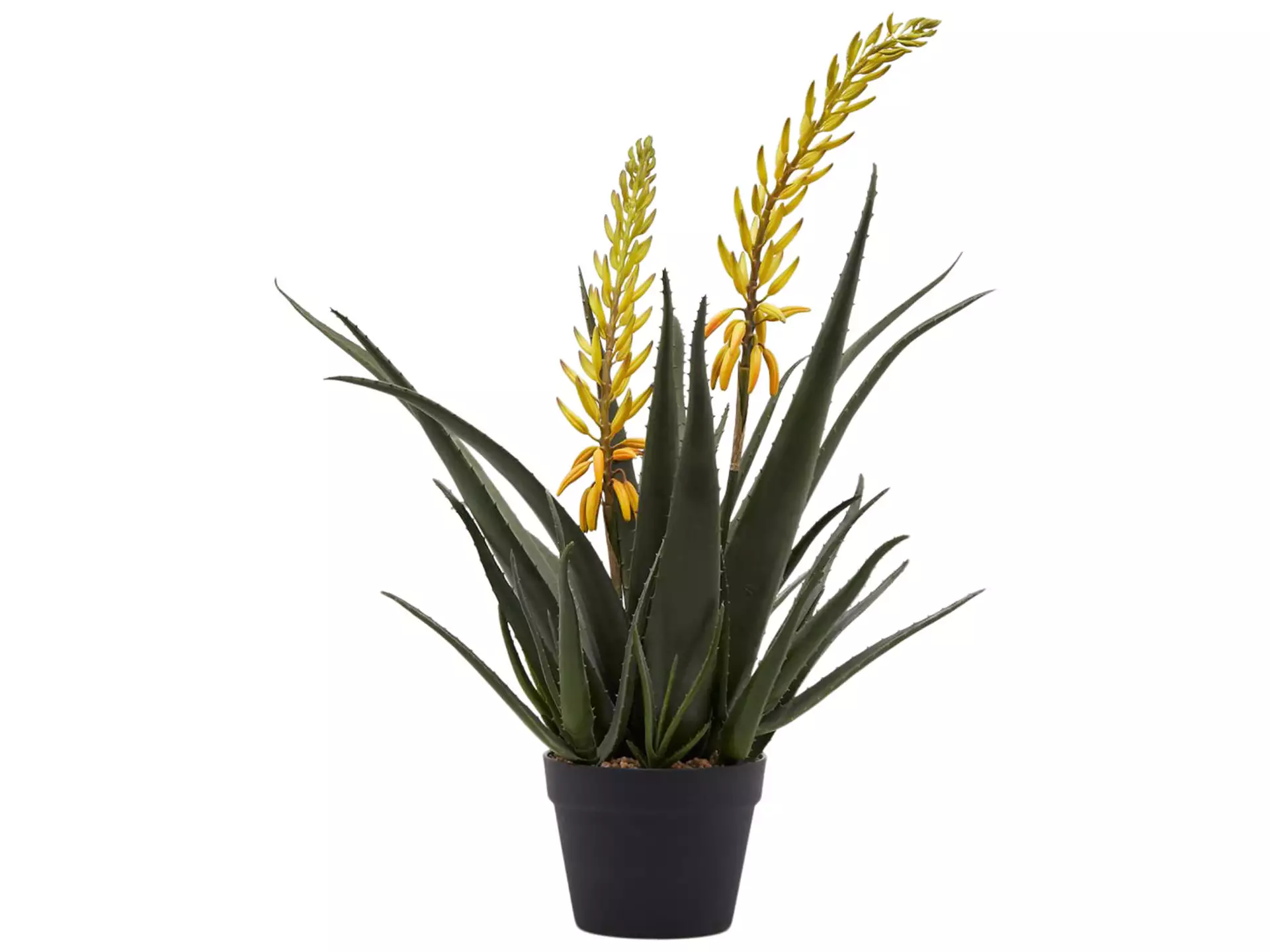 Kunstpflanze Aloe mit Gelber Blüte H: 70 cm Edg / Farbe: Gelb