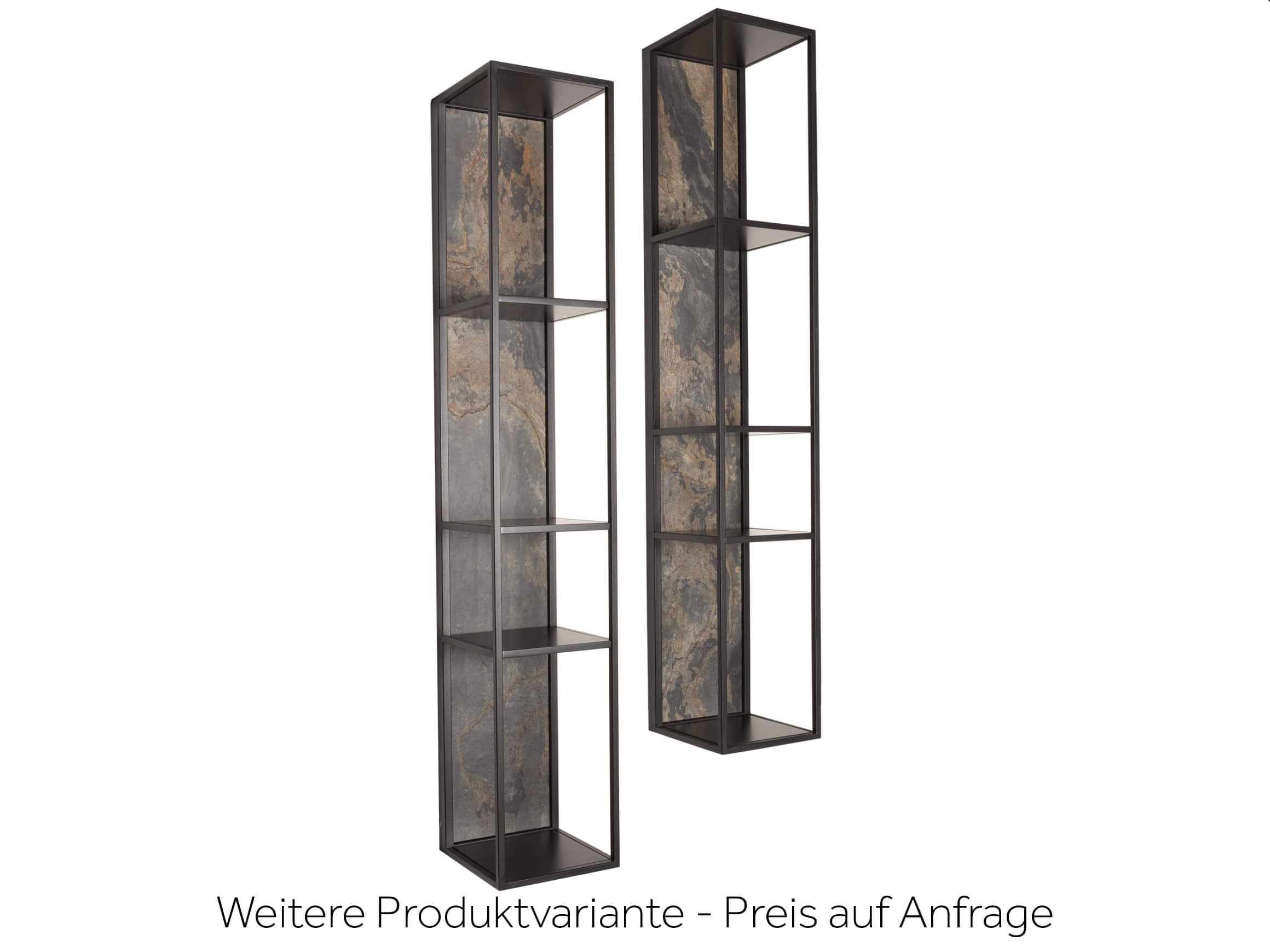 Felice Abrito metal shelving unit / colour: black-grey