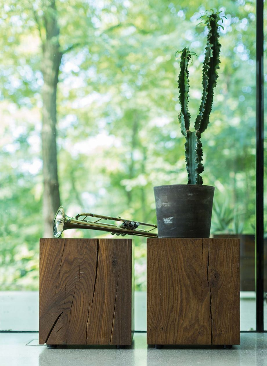 Hocker Naturholzblock Wohnen von Team 7