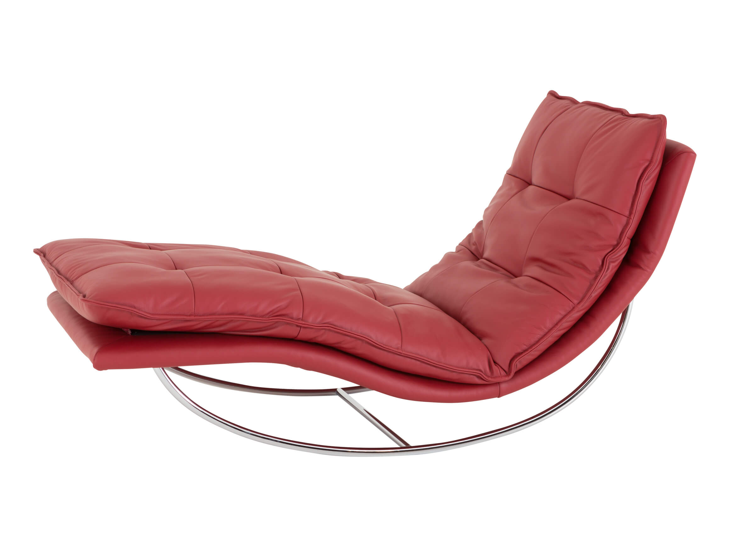 Liege Cartagena, Leder Rot, Waffelkissen-Optik, b 85 cm