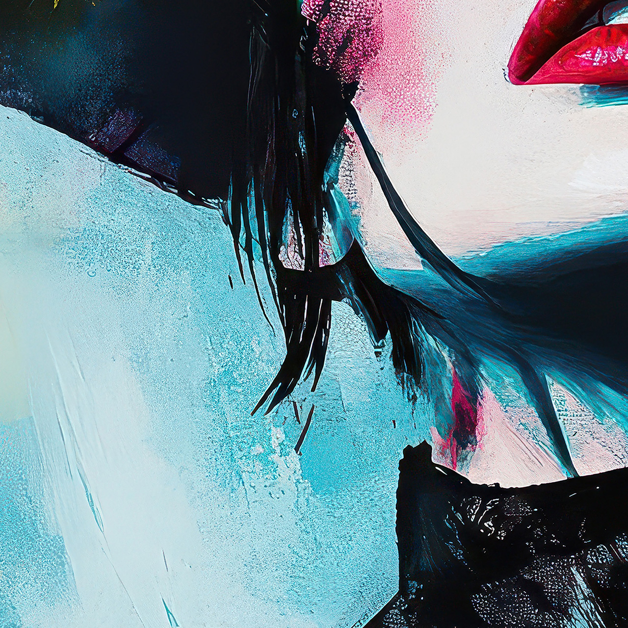 Canvas-Pink Splashed Diva-image LAND