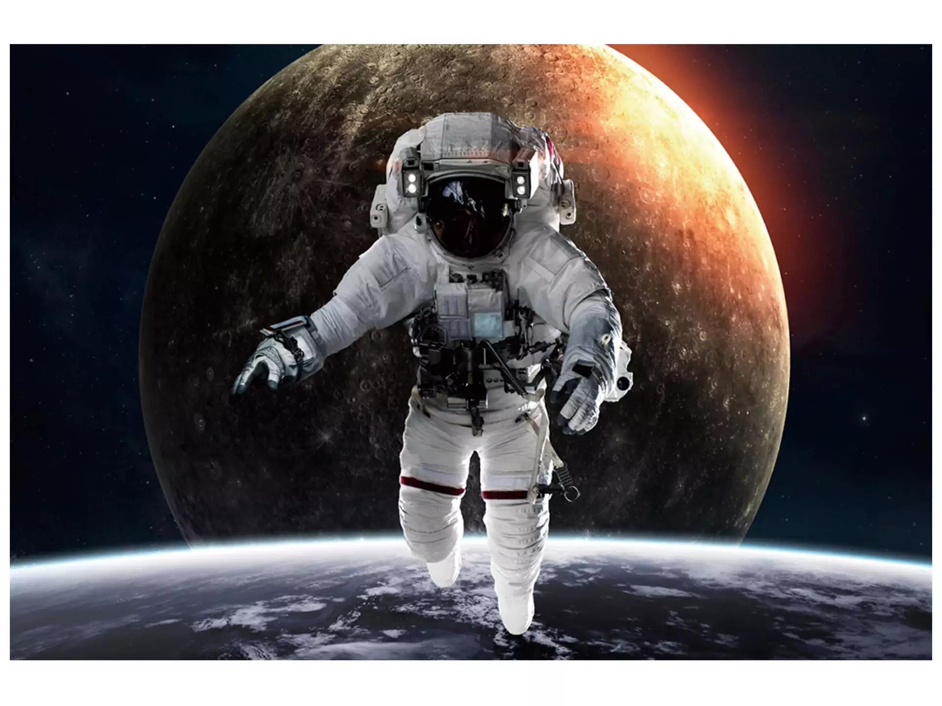 Bild Astronaut Auf Dem Mond image LAND