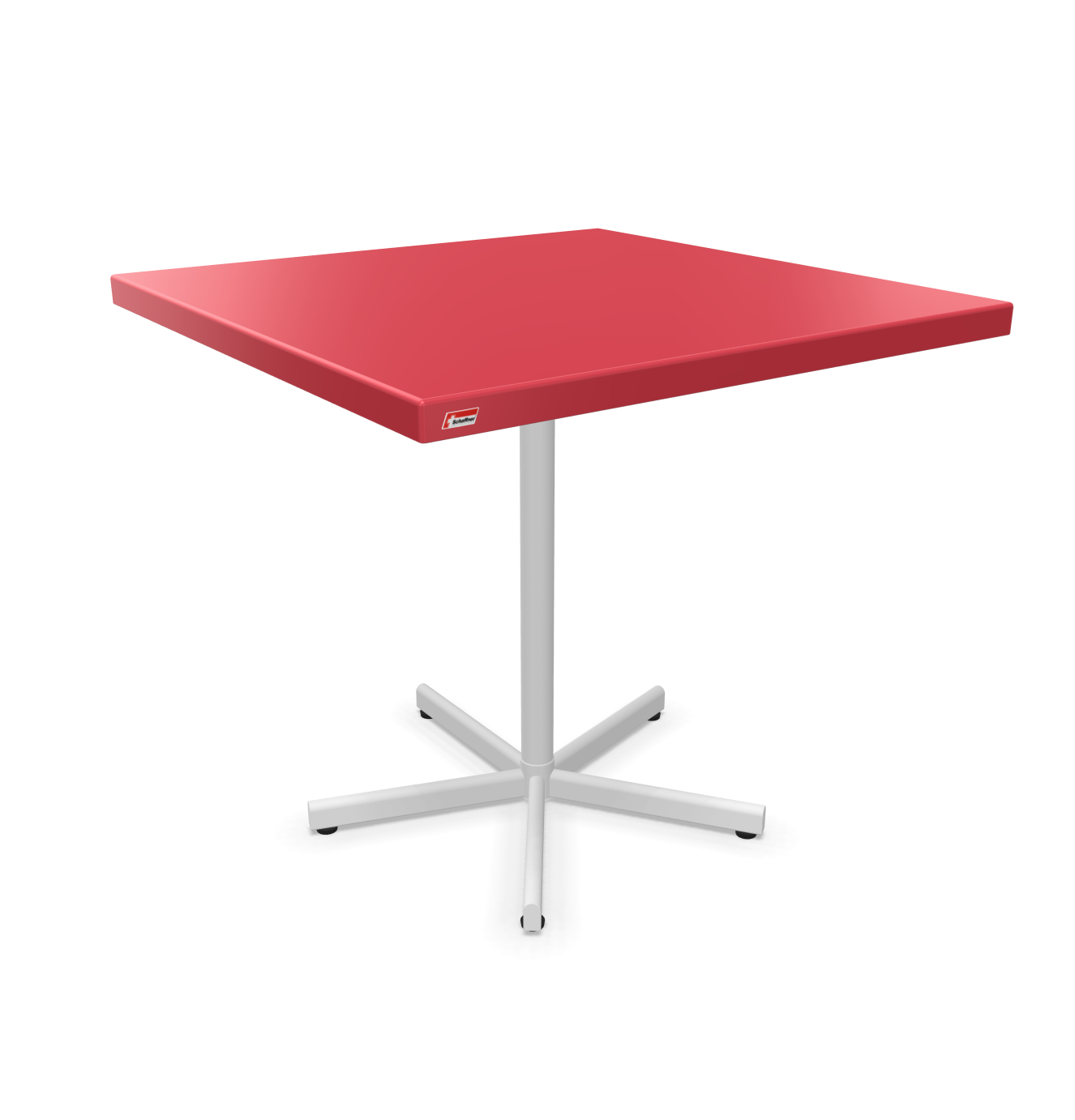 Schaffner Tisch Bodensee Quadratisch Rot | Schubiger Möbel