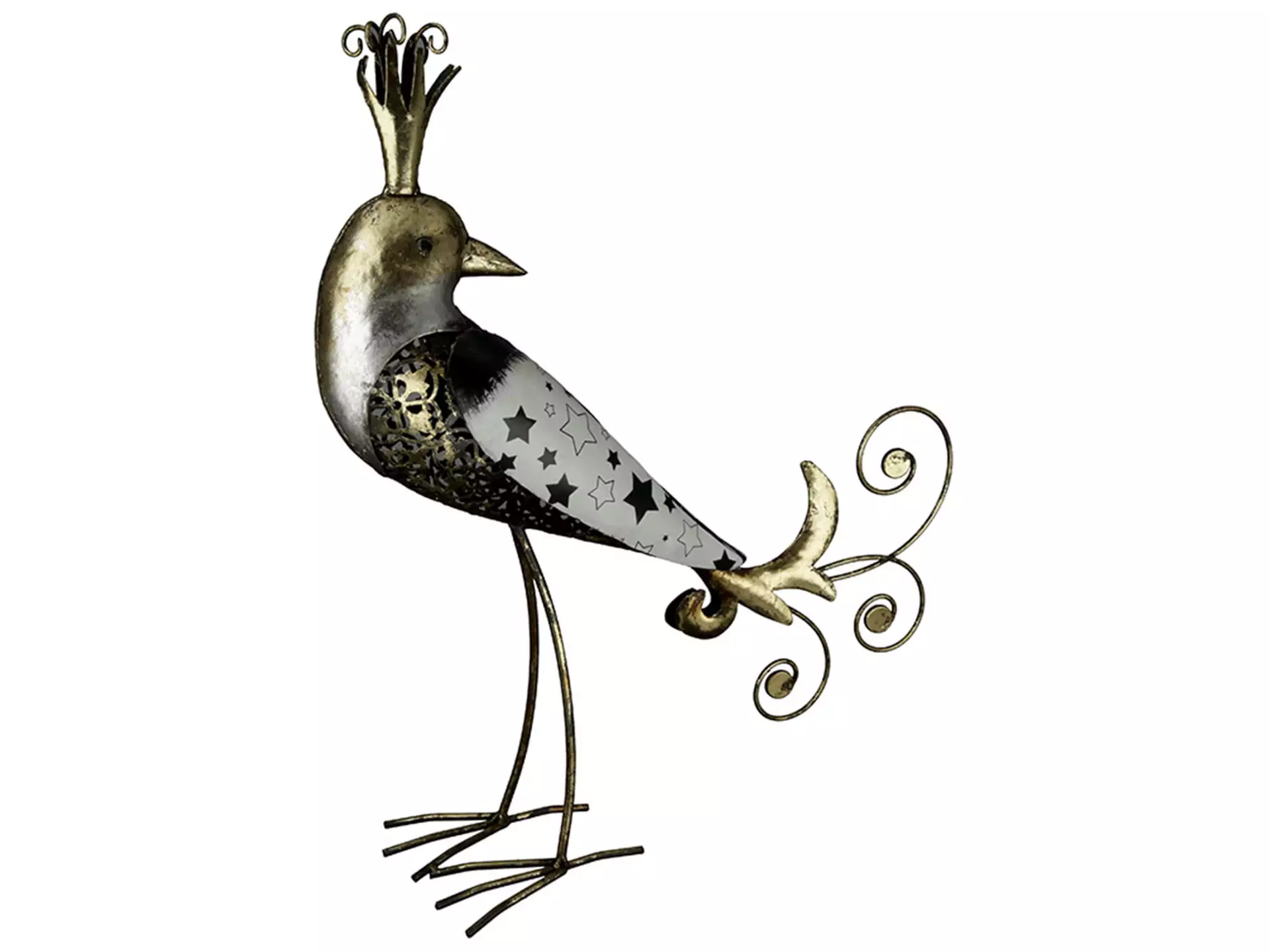 Tierfigur Sternenvogel, Metall H: 40 cm Gilde