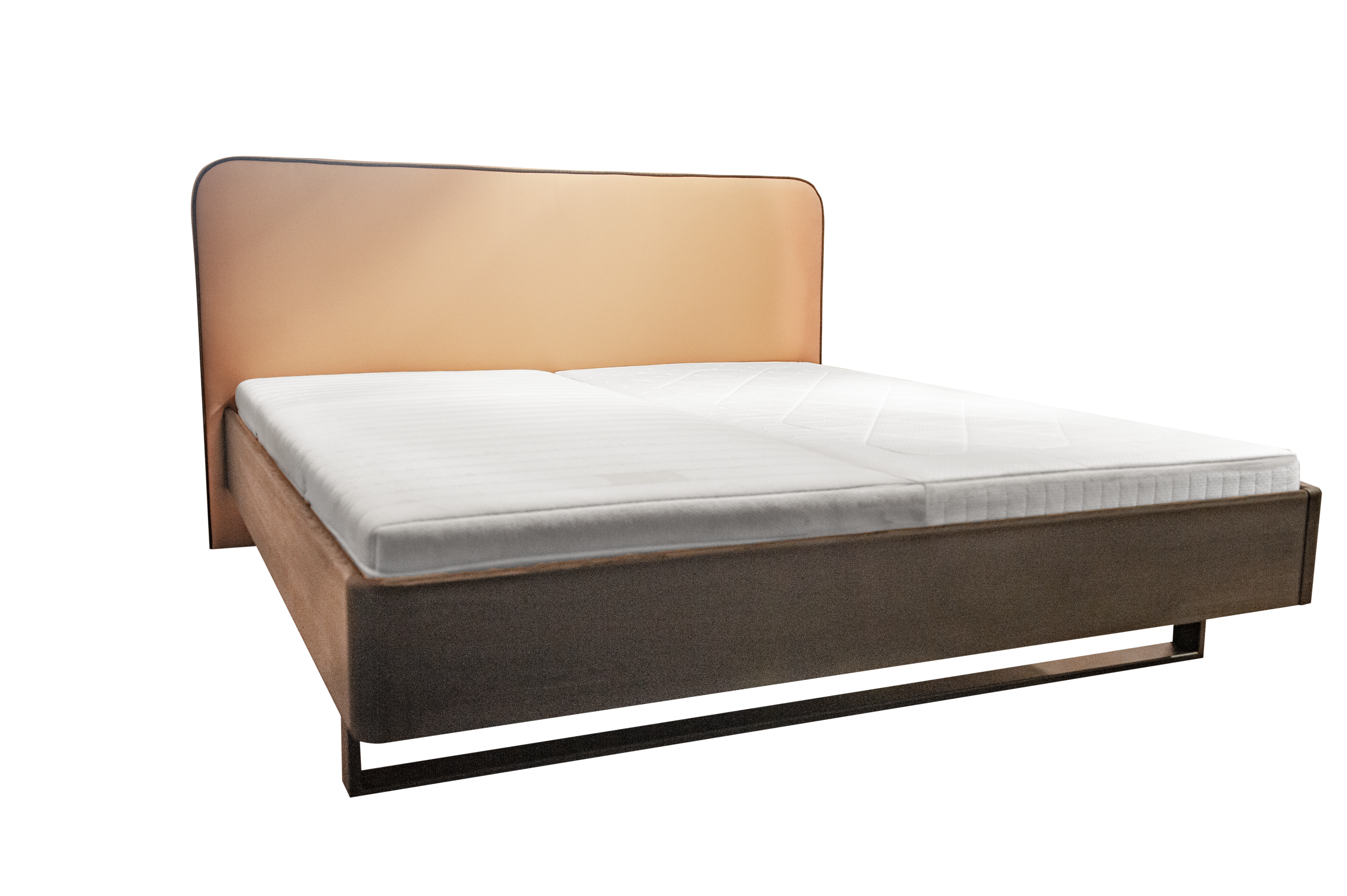 Bett Oltre Plain Lüönd / Farbe: Anthrazit, Schlamm
