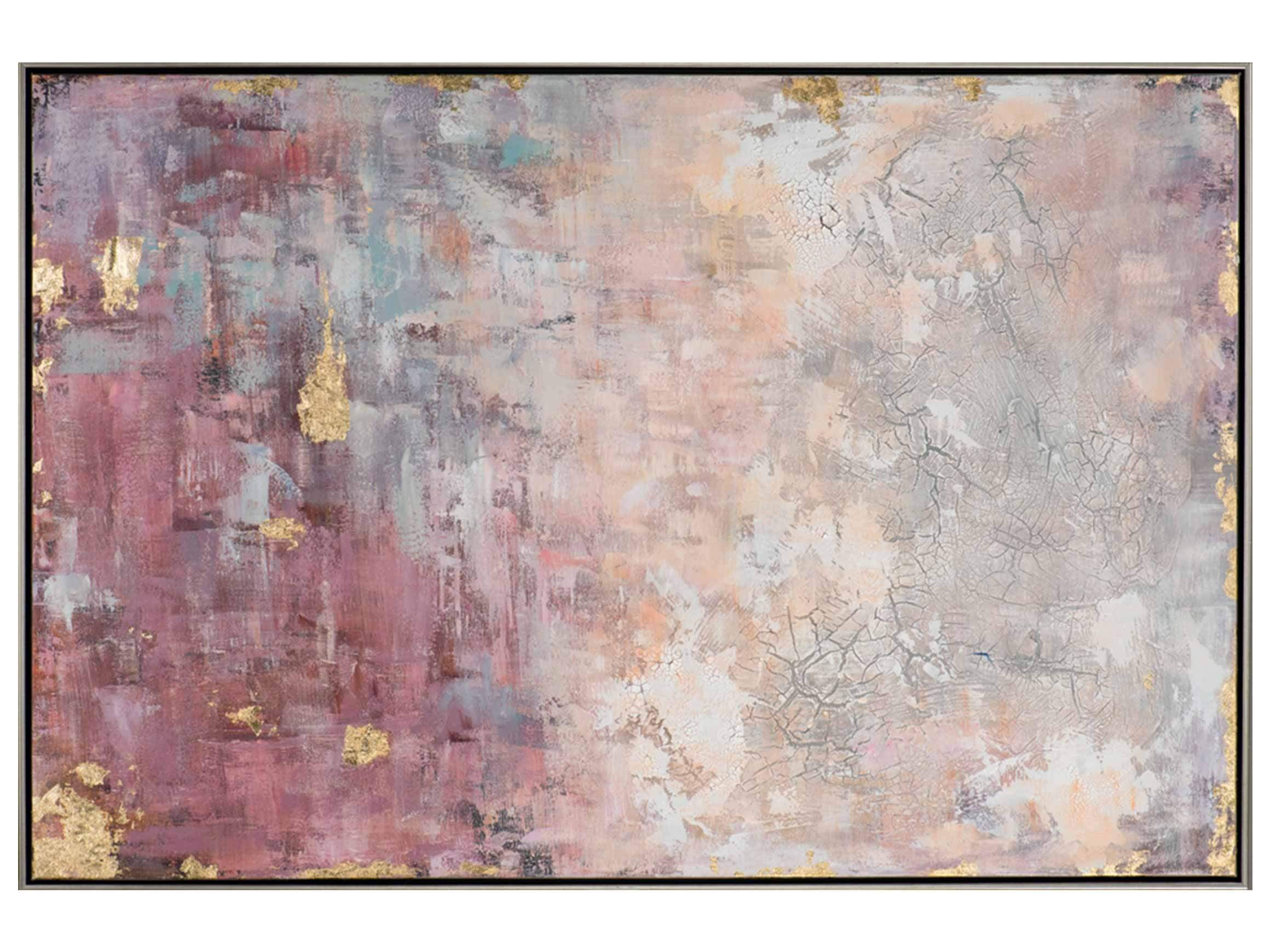 image LAND Bild Abstrakt in Rosa mit Gold Mehrfarbig | Schubiger Möbel