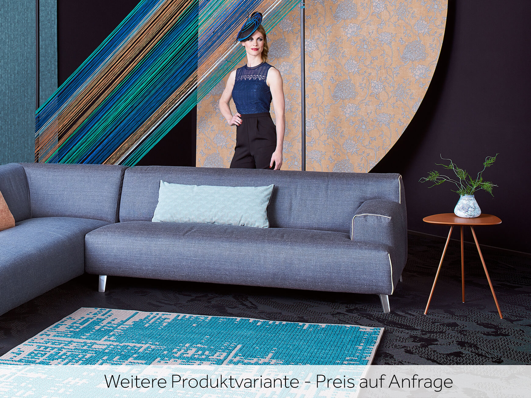 Beistelltisch Liliom, Mdf, Chrom, Organische Form, b 44