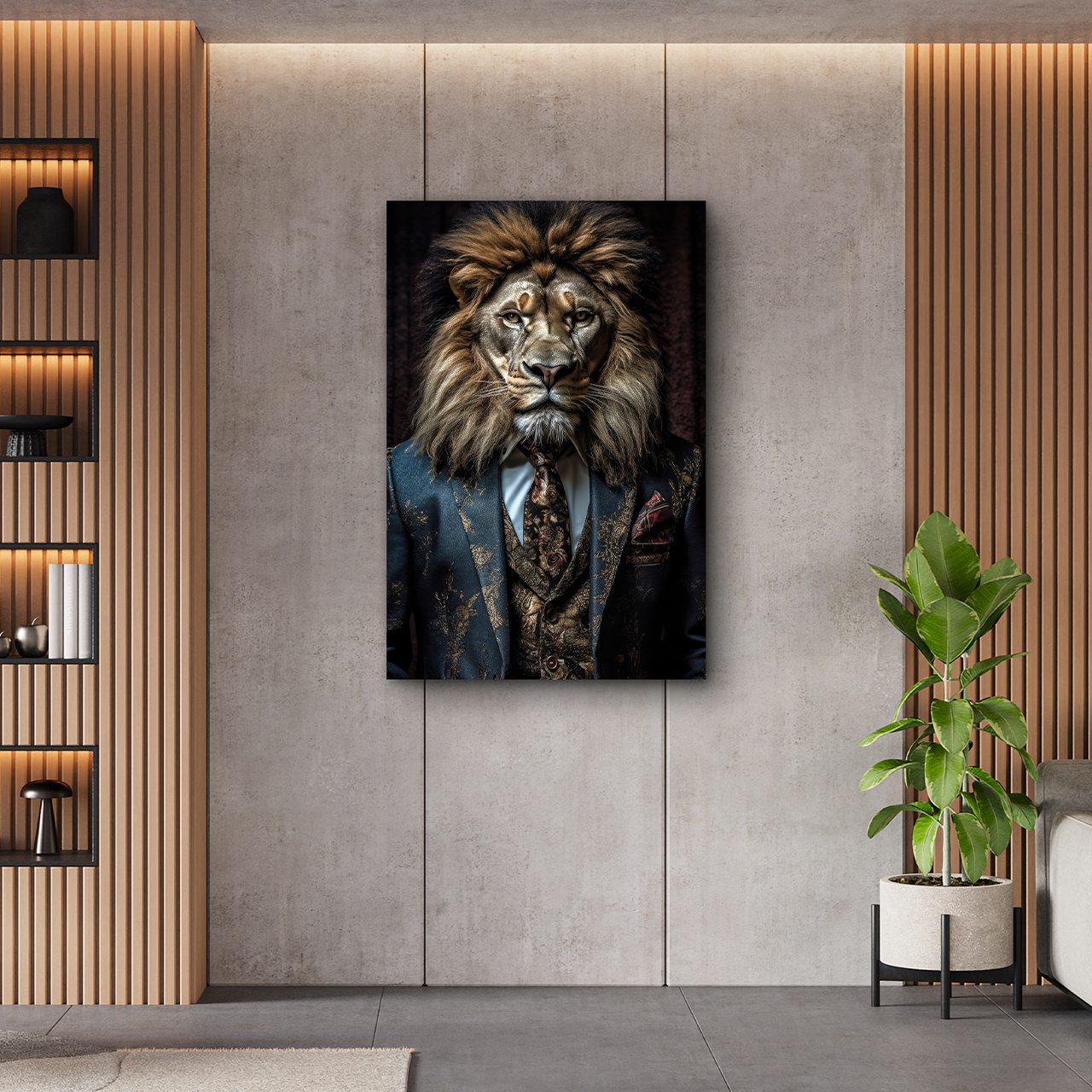 Alubild-Stylish Lion-image LAND