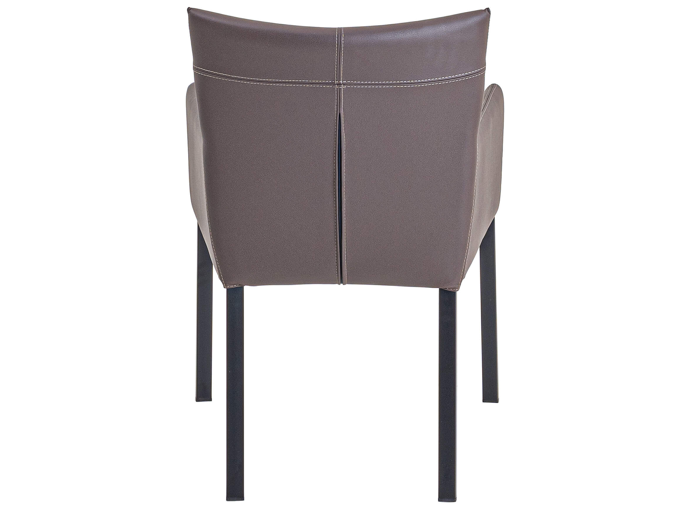 Armlehnstuhl Loredana Lüönd / Farbe: Dunkelbraun / Material: Leder