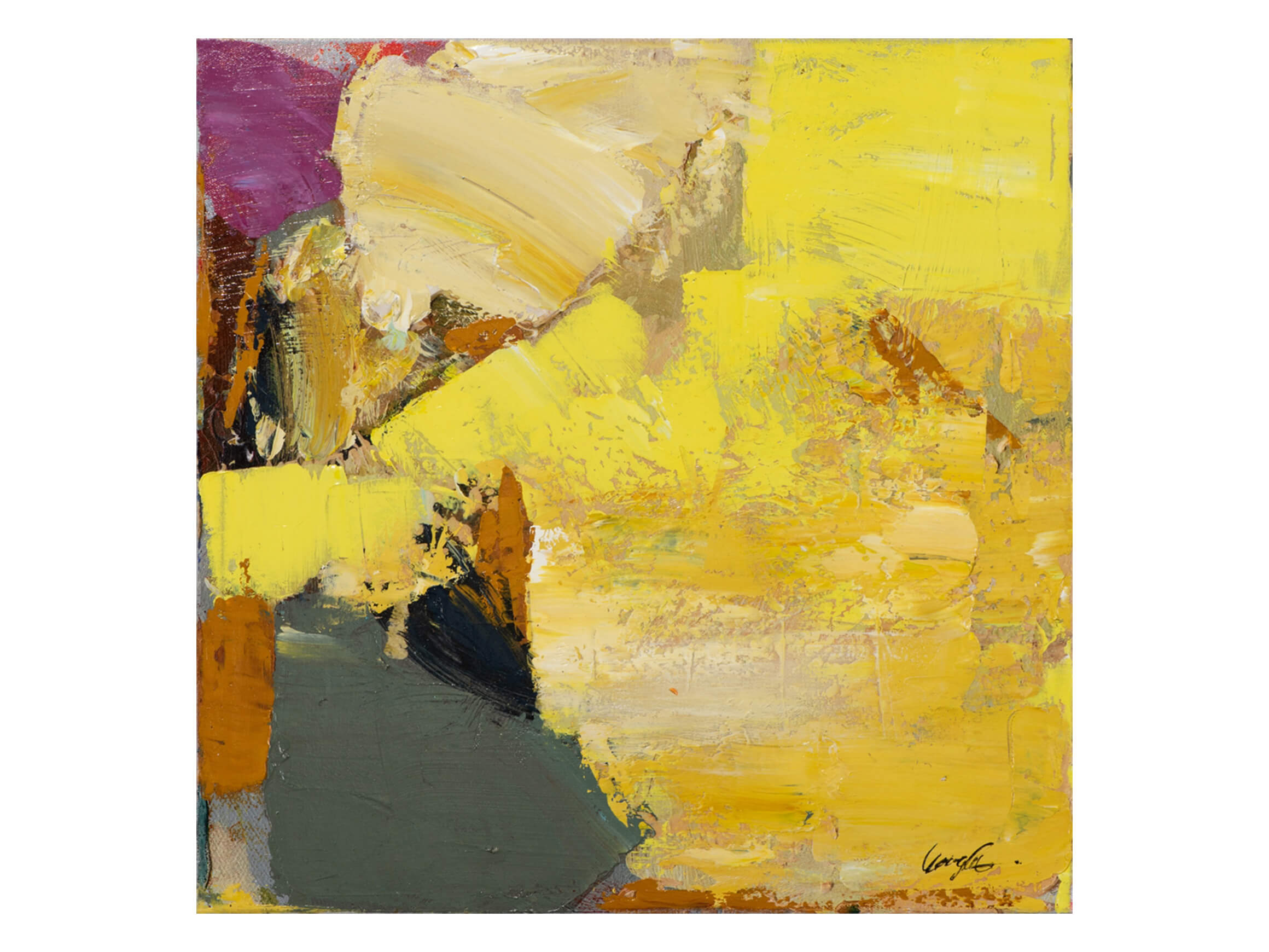 Bild Lebendigkeit in Gelb image LAND / Grösse: 60 x 60 cm