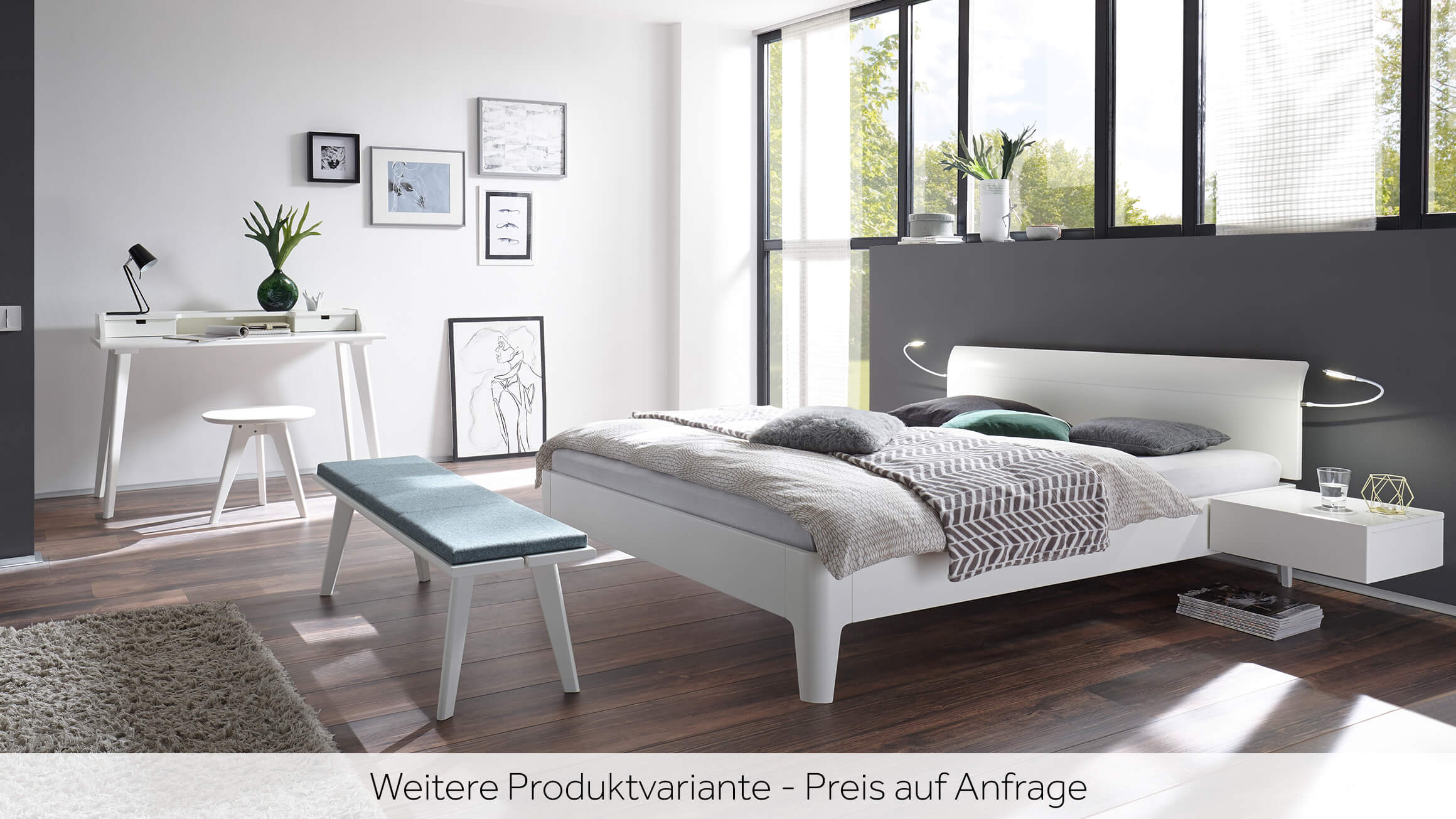 Schreibtisch Aska, Nussbaum Geölt, b 120 cm t 60 cm h 85 cm / Hasena