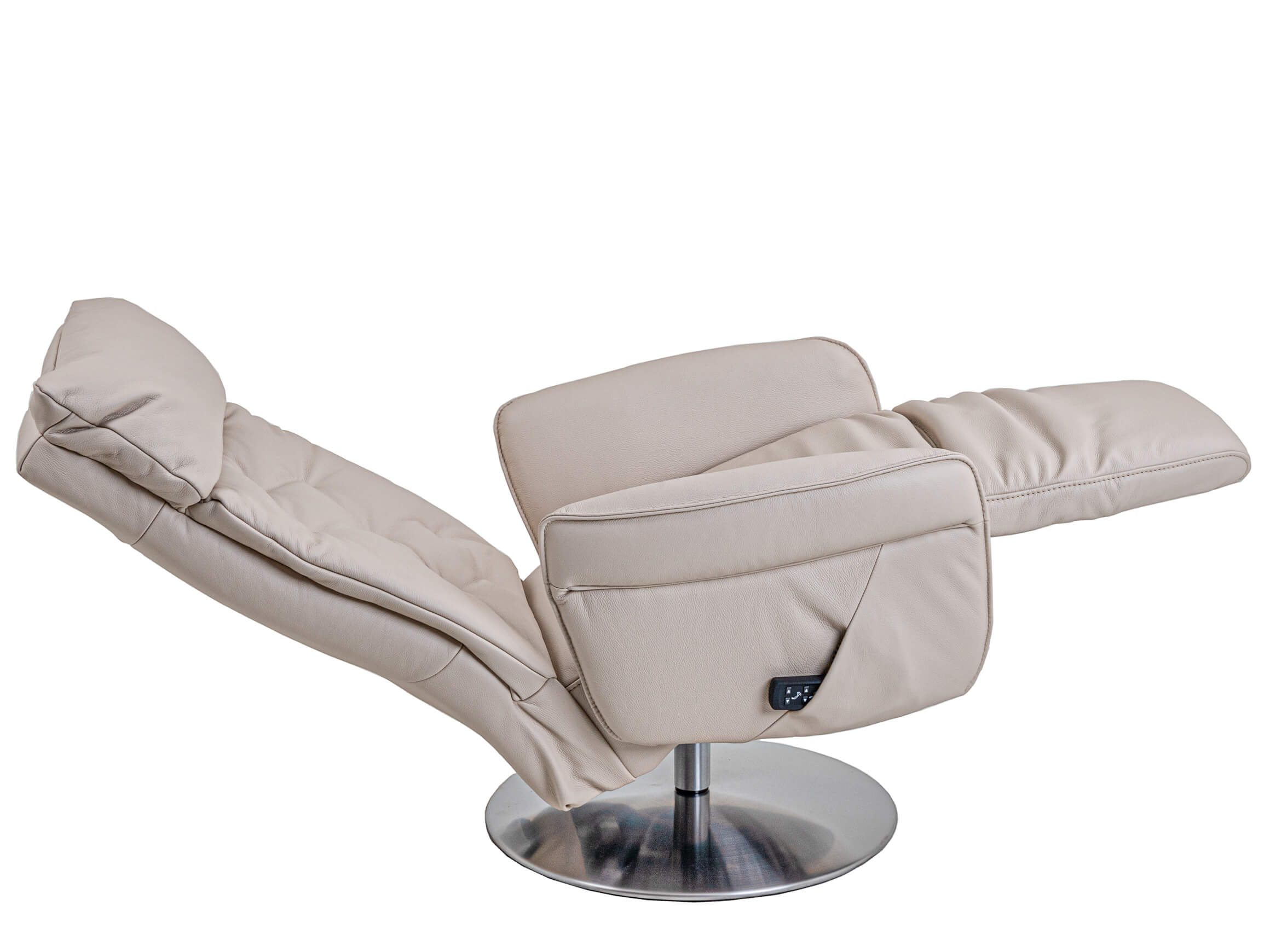 Relaxer Dimitri Himolla / Farbe: Nebel / Bezugsmaterial: Leder