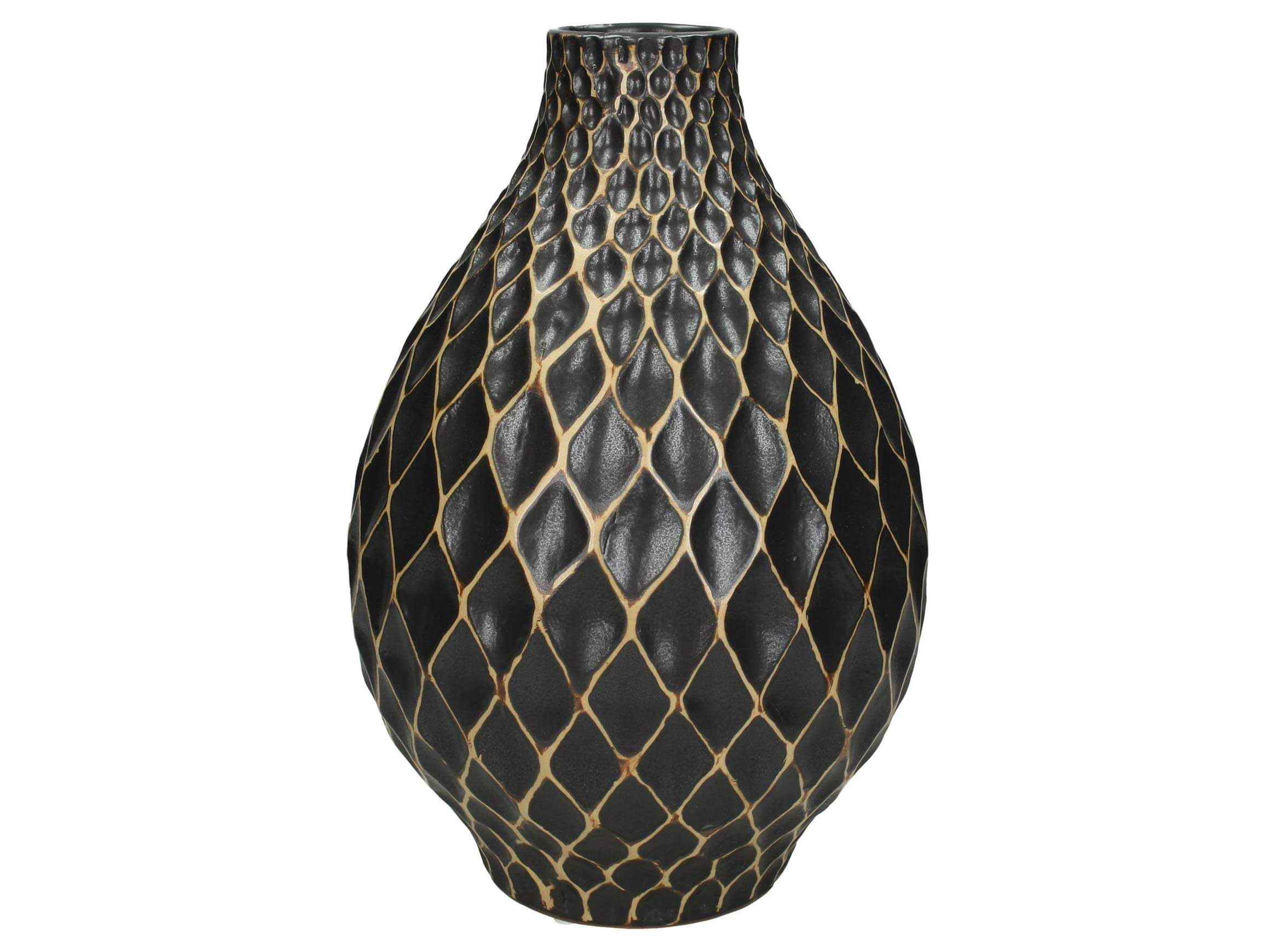 Vase Schwarz H: 31 cm Kersten