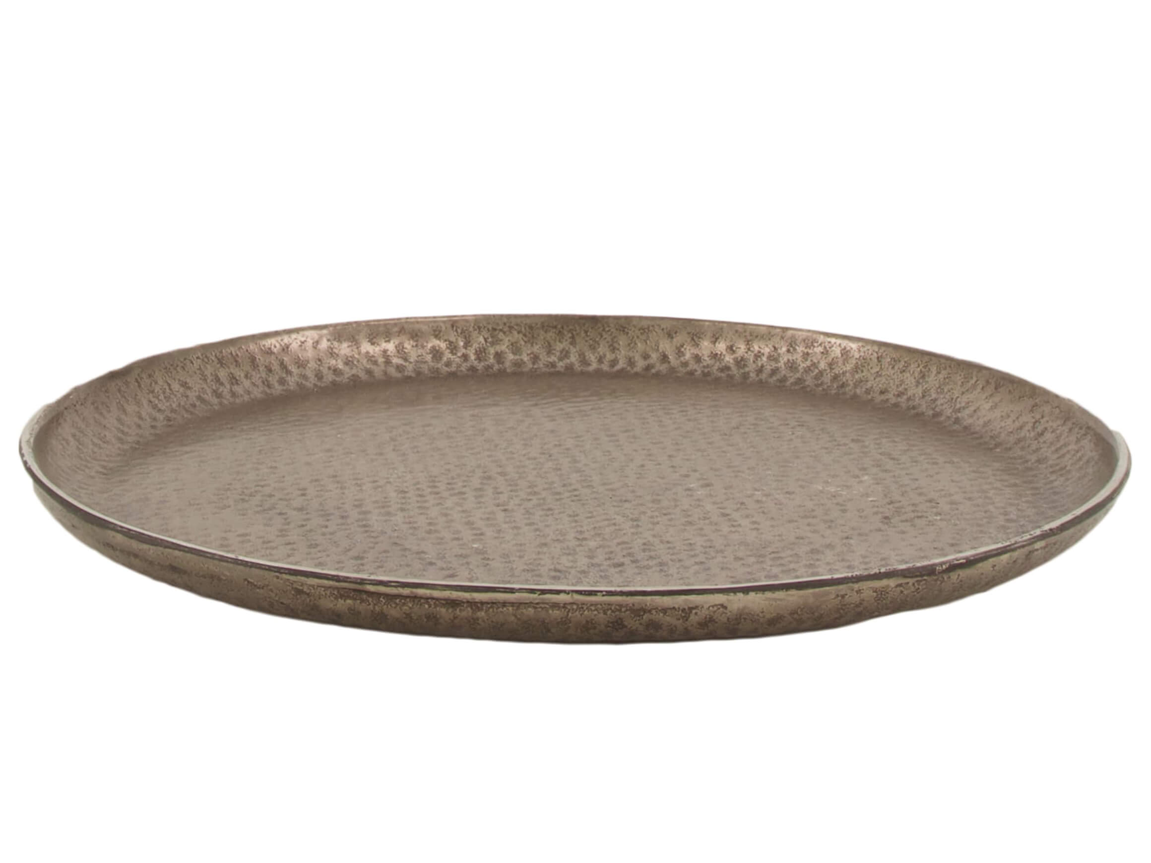 Teller Aluminium Schwarz Silber D: 27 cm Decofinder