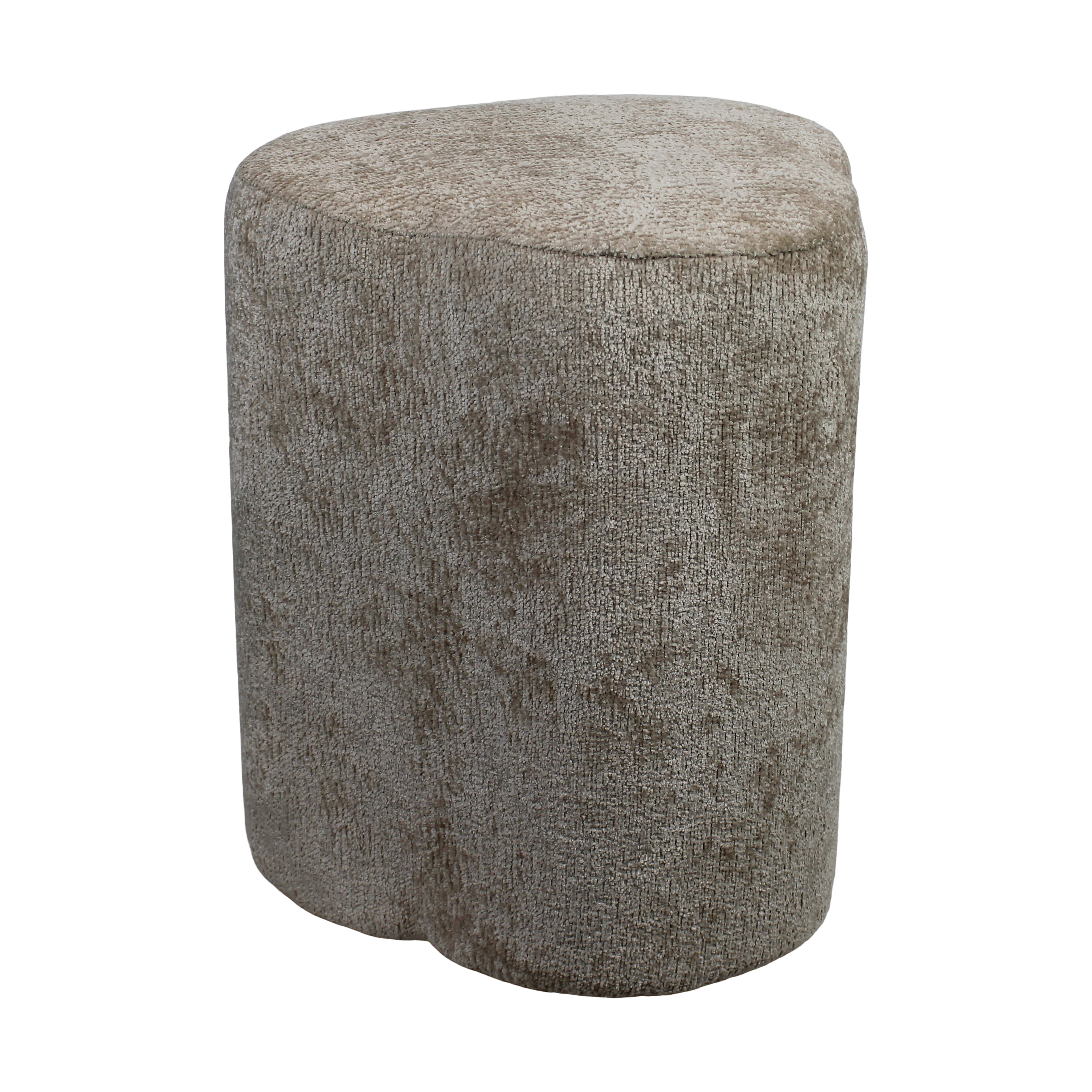 Pouf fabric Beige H: 48 cm Decofinder