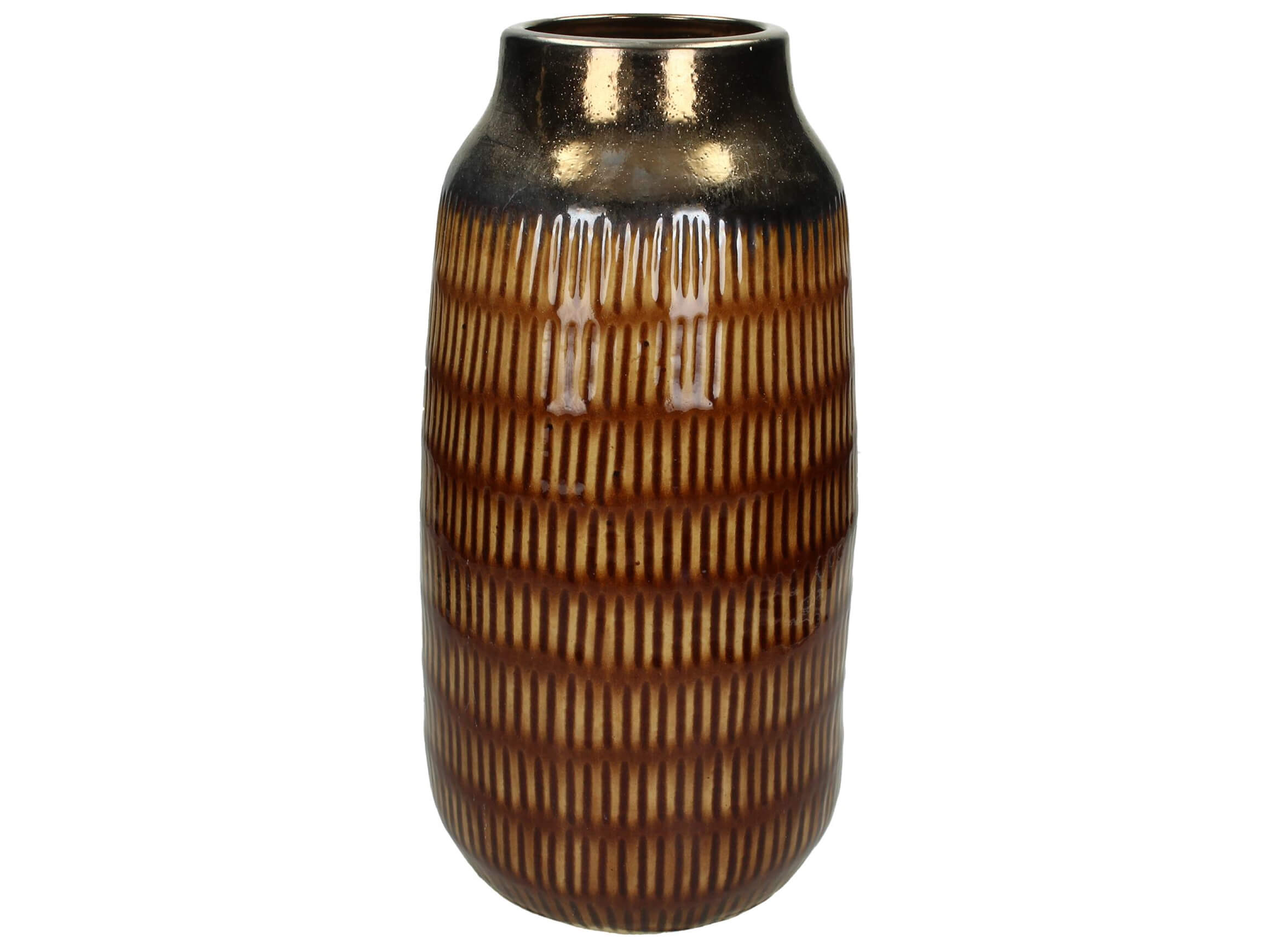 Kersten Vase Keramik Braun H: 36 cm  | Schubiger Möbel