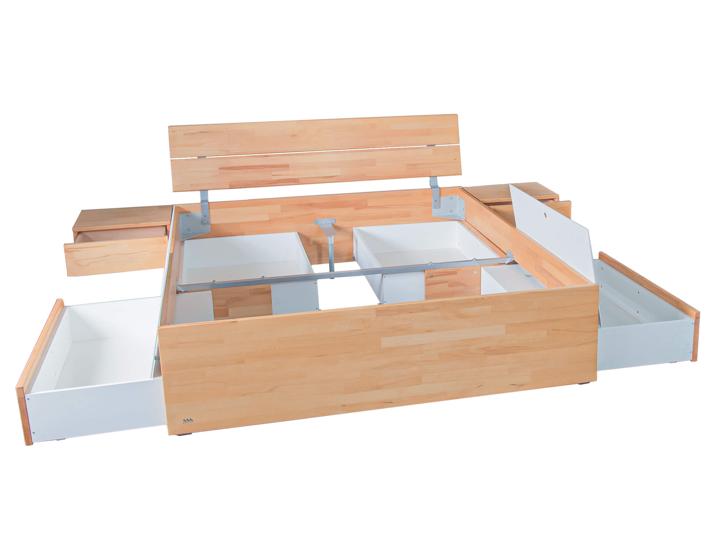Bett Spazio Hasena / Farbe: Kernbuche