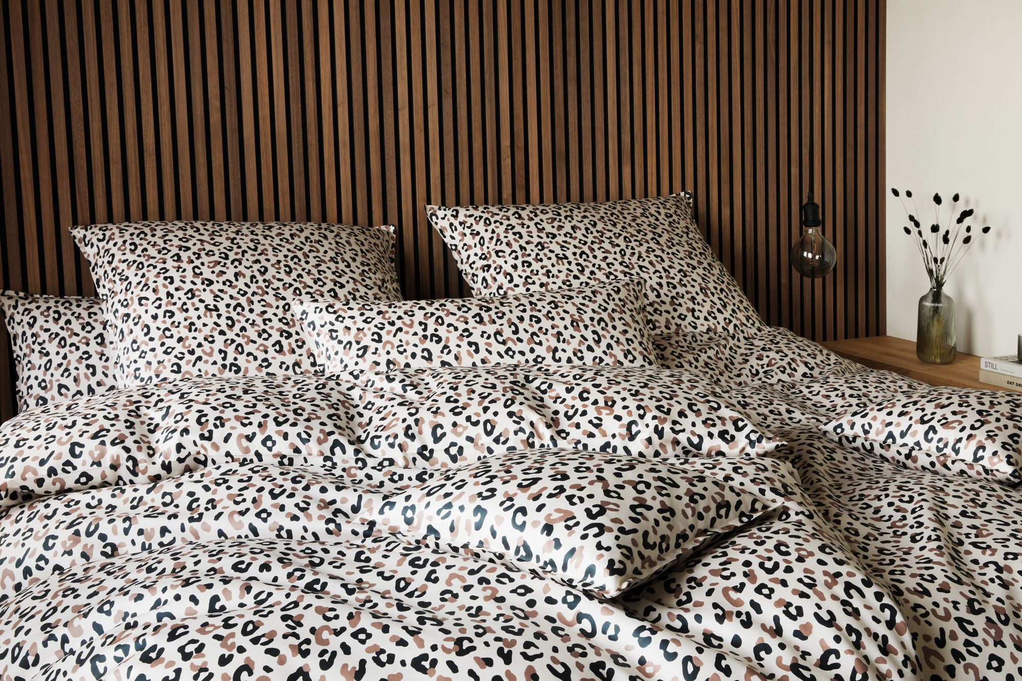 Bettwäsche Leolook Schwarz Sand Elegante