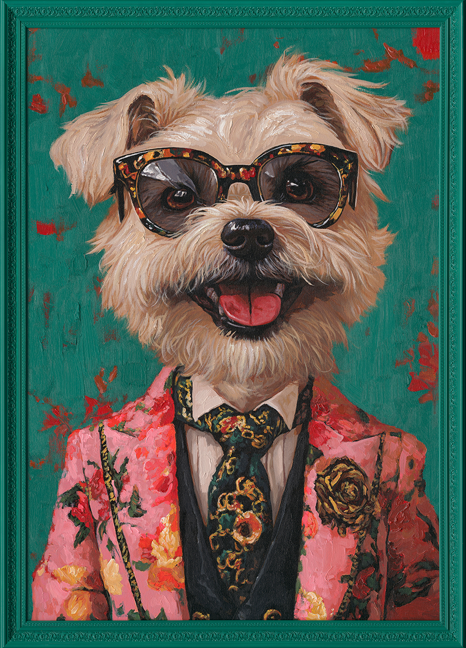 Gemälde-Flower Dressed Westie-image LAND