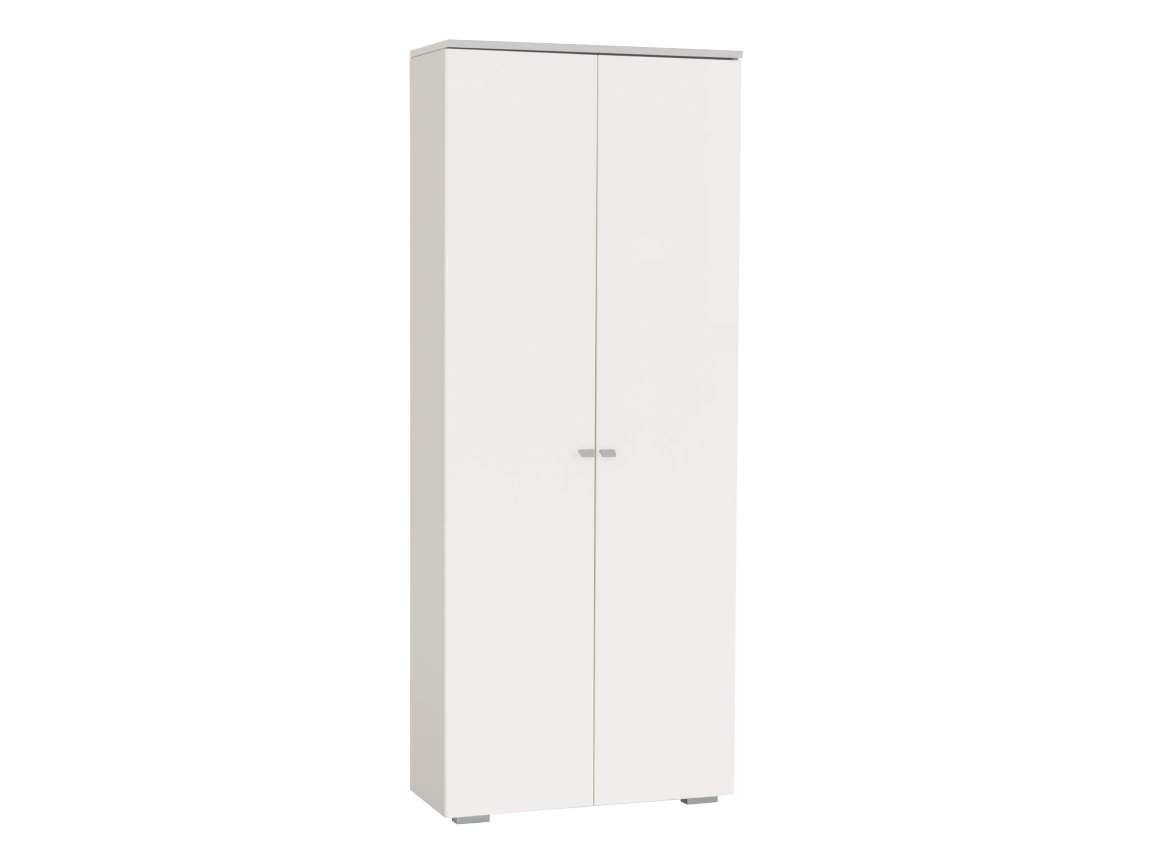 Schuhschrank Umbrail, Mdf Lack Weiss-Grau b 80 cm h 200 cm t 34 cm