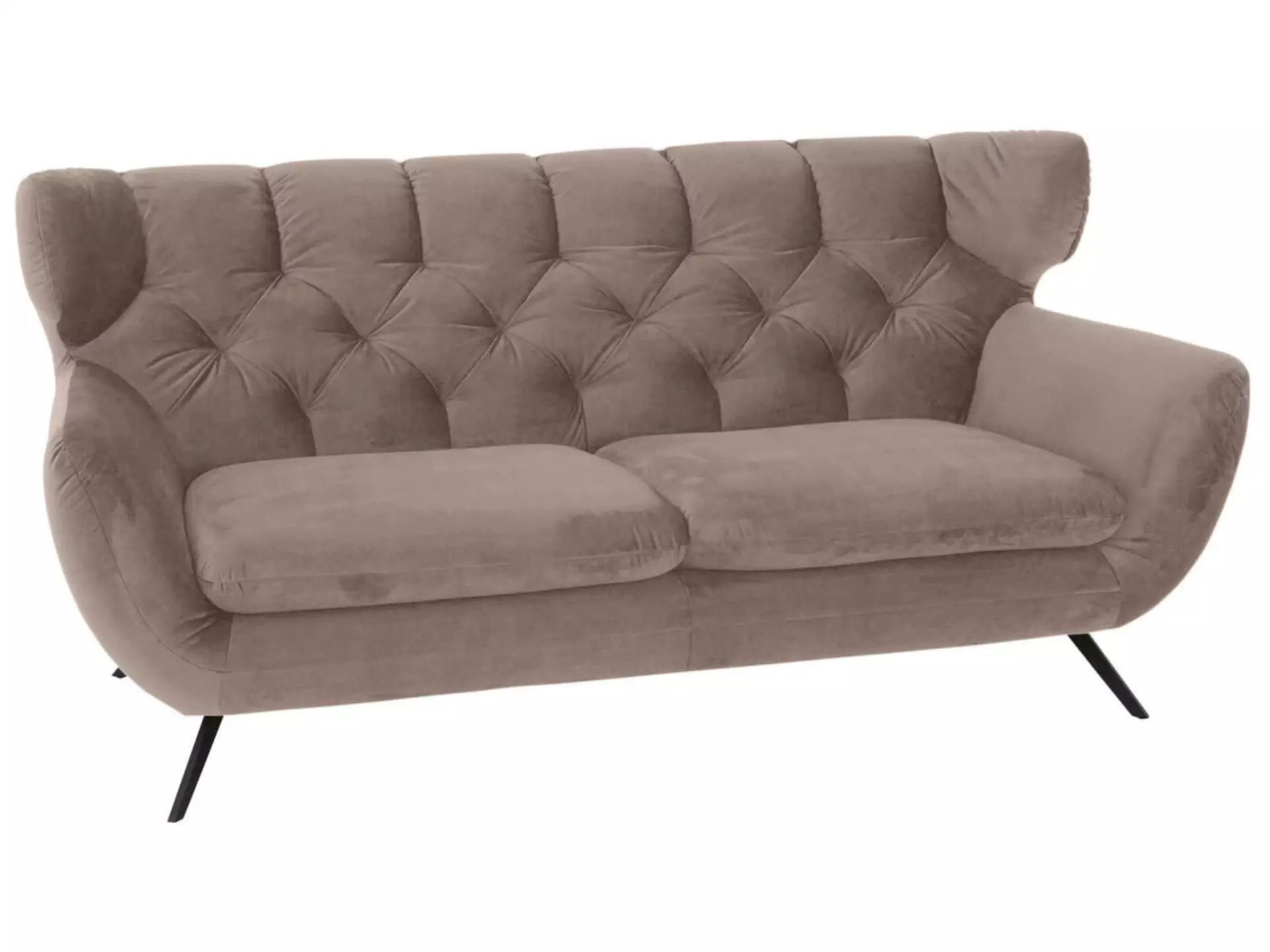 Sofa Sante fe Basic B: 200 cm Candy / Farbe: Asphalt / Material: Leder Basic