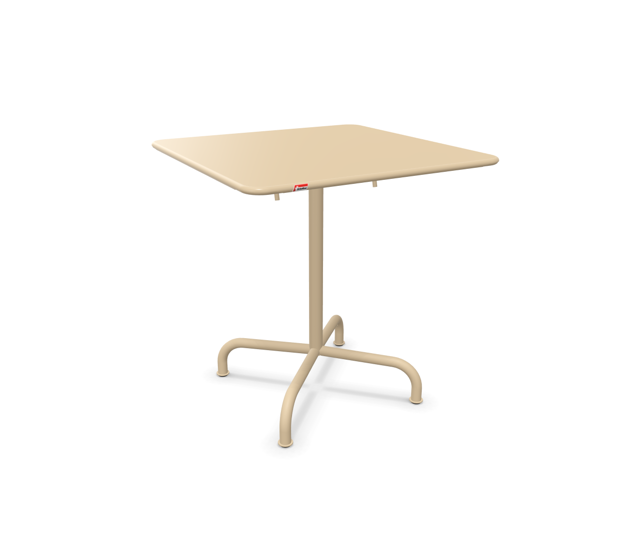 Rigi square metal table from Schaffner / Colour: pastel brown / Size ...