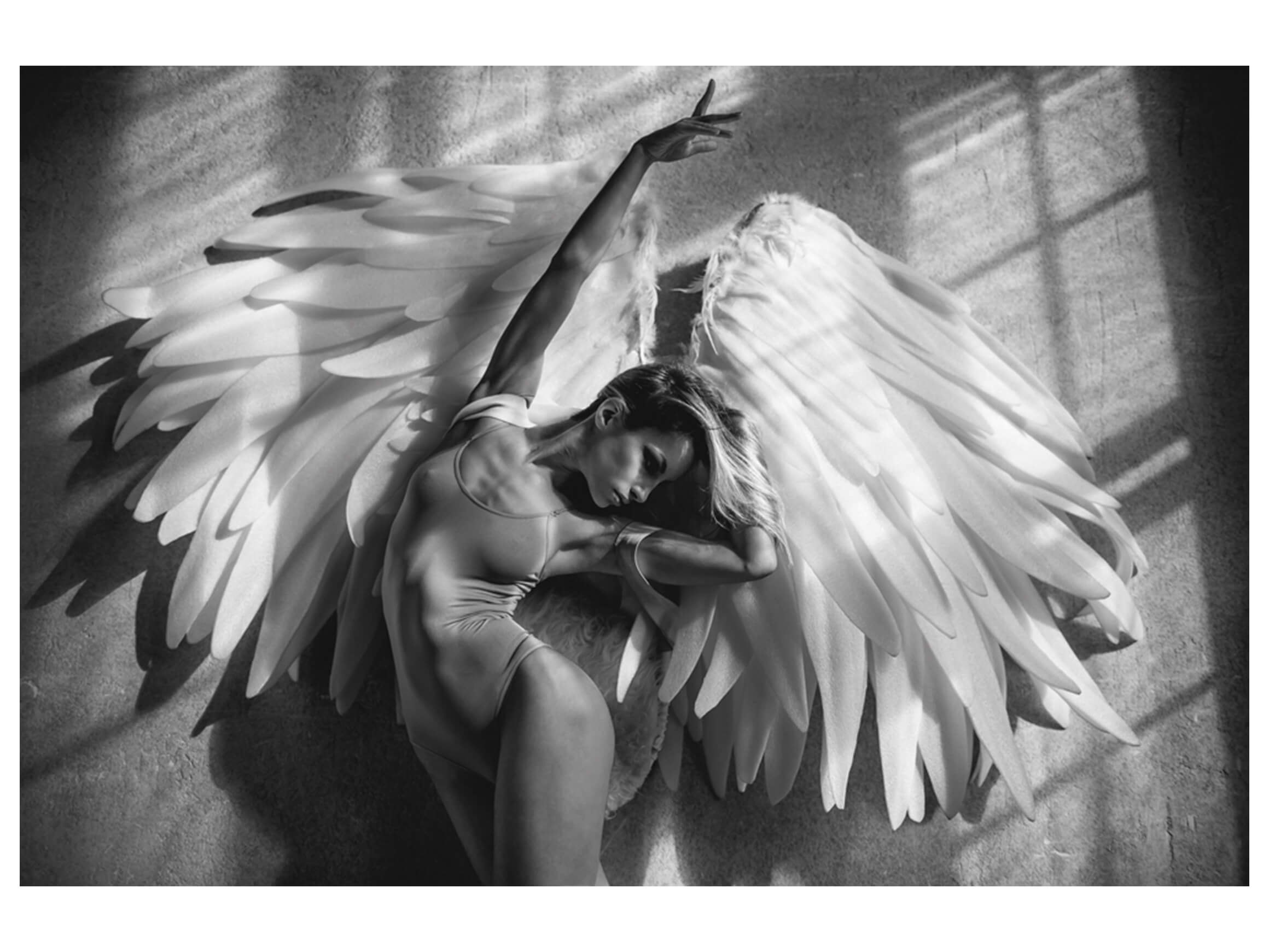 Digitaldruck auf Acrylglas Tänzerin mit Flügeln image LAND / Grösse: 120 x 80 cm