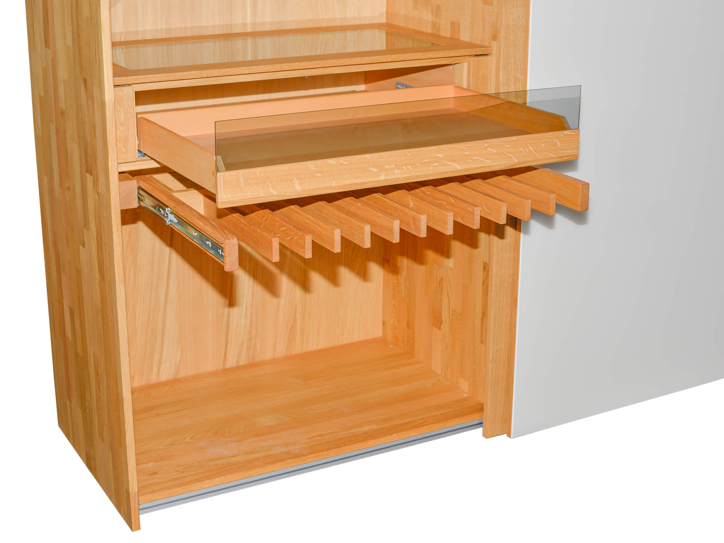 Schwebetürenschrank Soft Team 7 / Farbe: Holzfarbig Naturweiss