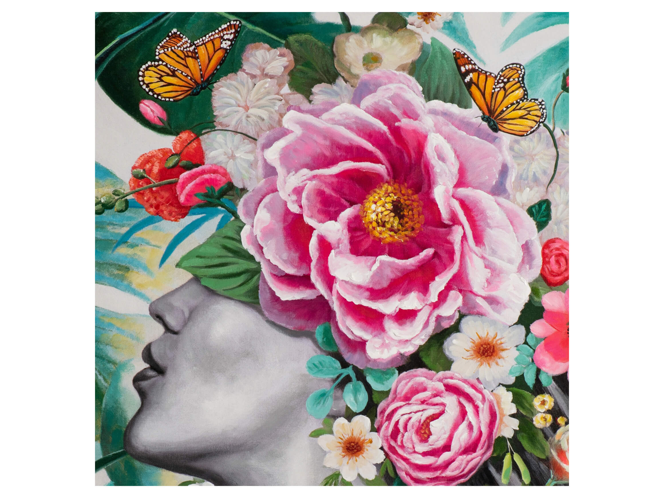 Bild Schönheit mit Blumen image LAND