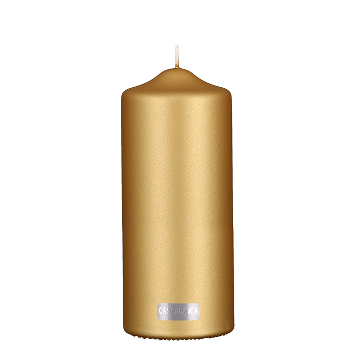 Stumpenkerzen Metallic Gilde