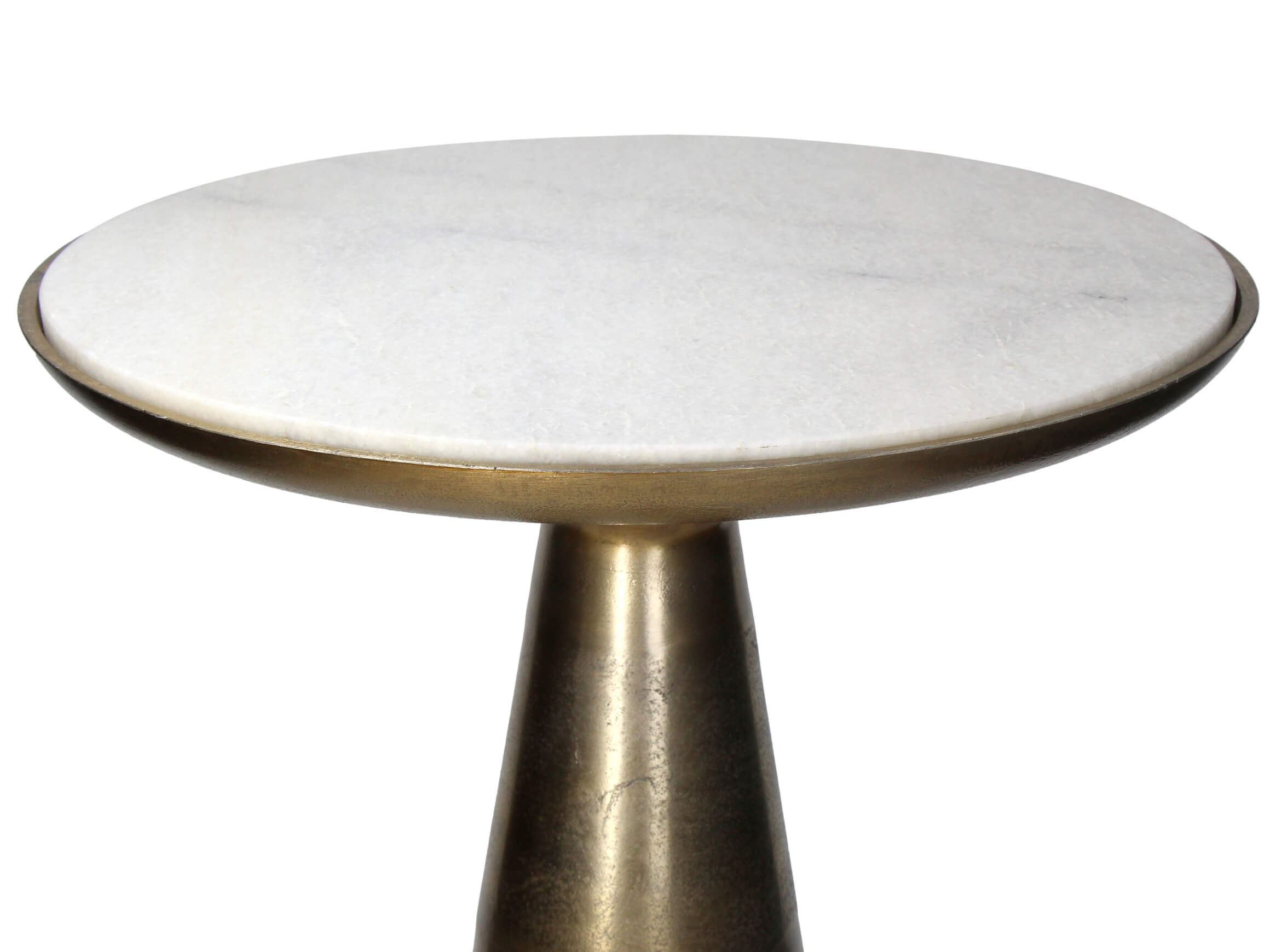 Beistelltisch Aluminium Marmor H: 50 cm Kersten