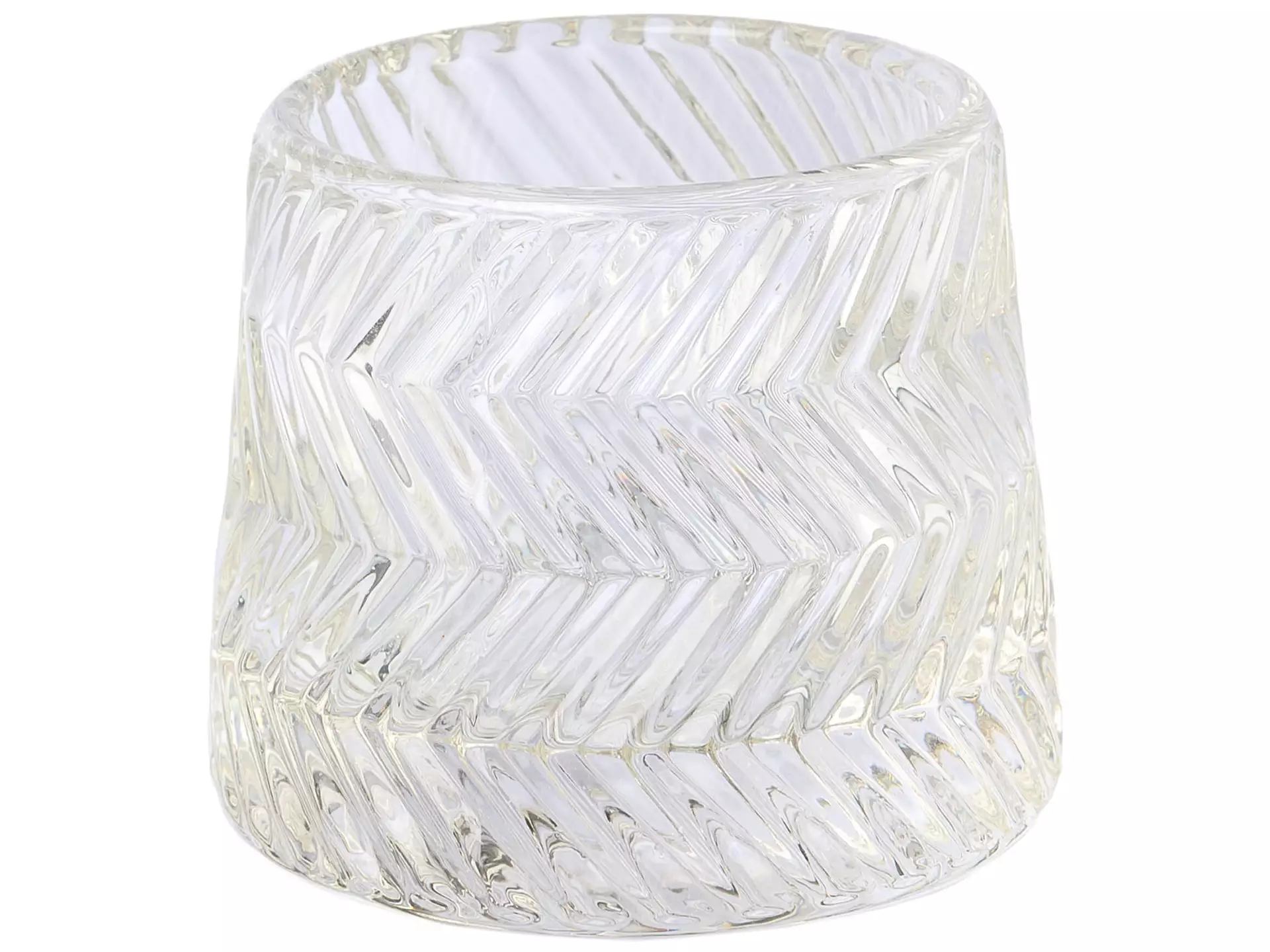 Windlicht Klarglas mit Struktur D: 8 cm Gasper