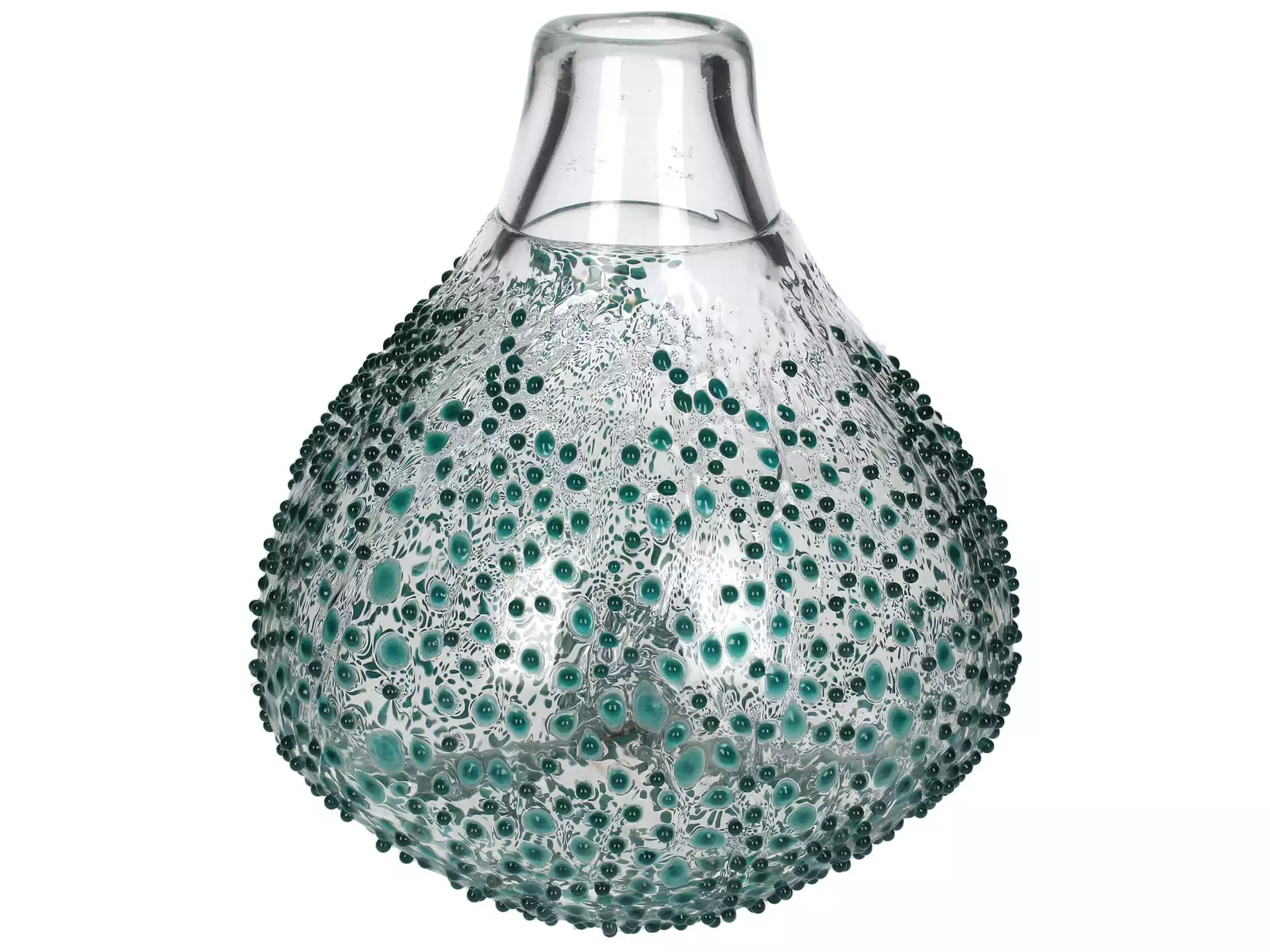 Vase Glas Türkis H: 23 cm Kersten