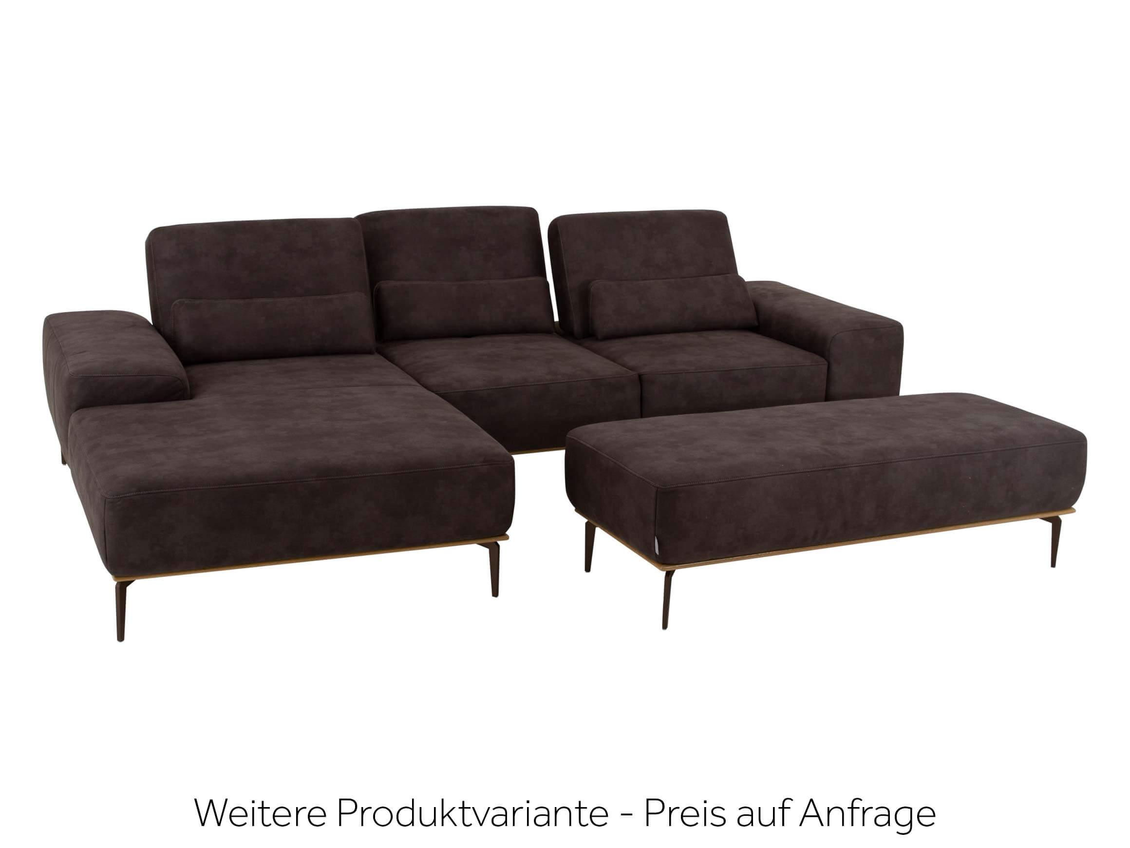 Ecksofa Ramada Basic Schillig Willi / Farbe: Eisgrau / Material: Leder Basic