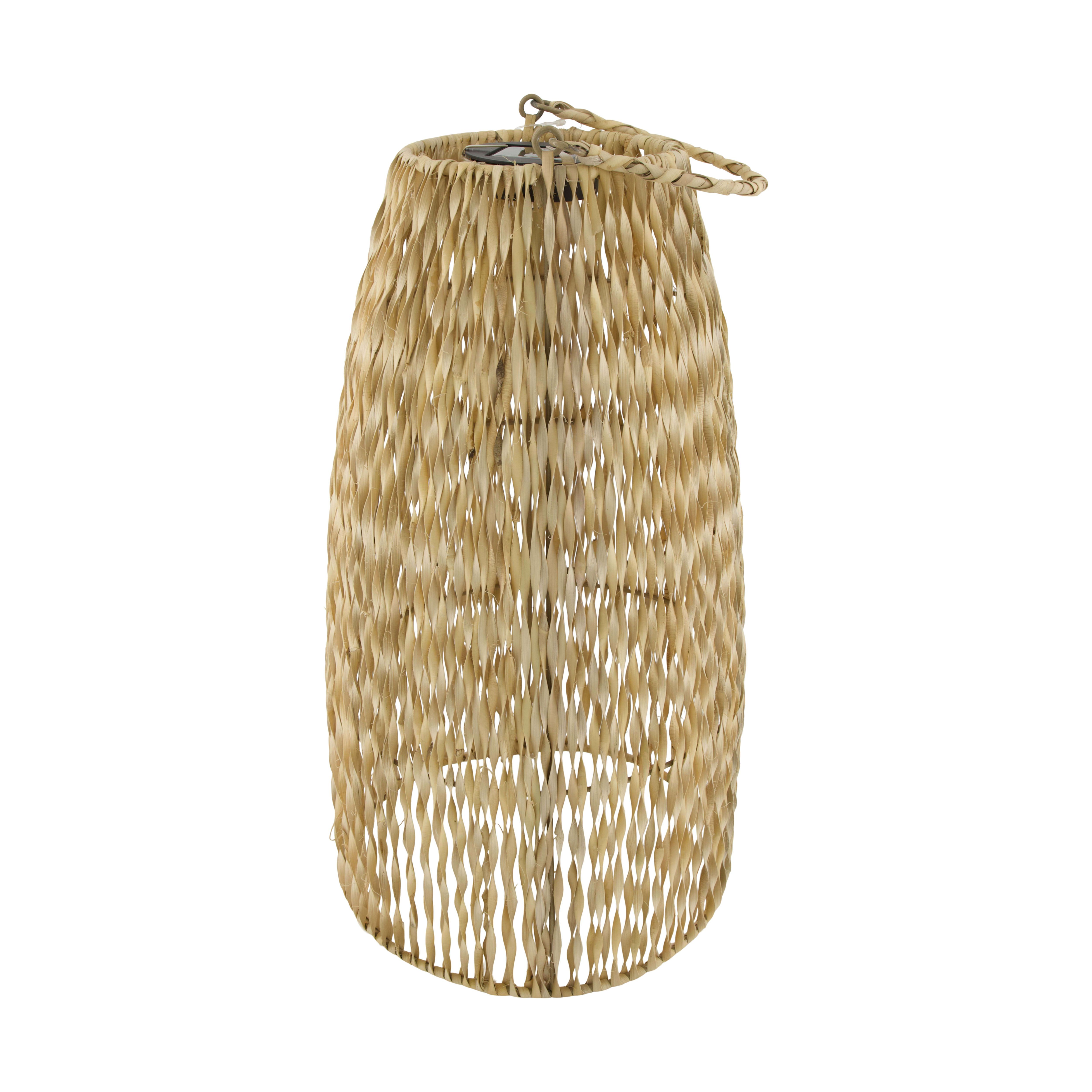Laterne Rattan, Natur-Schwarz Decofinder