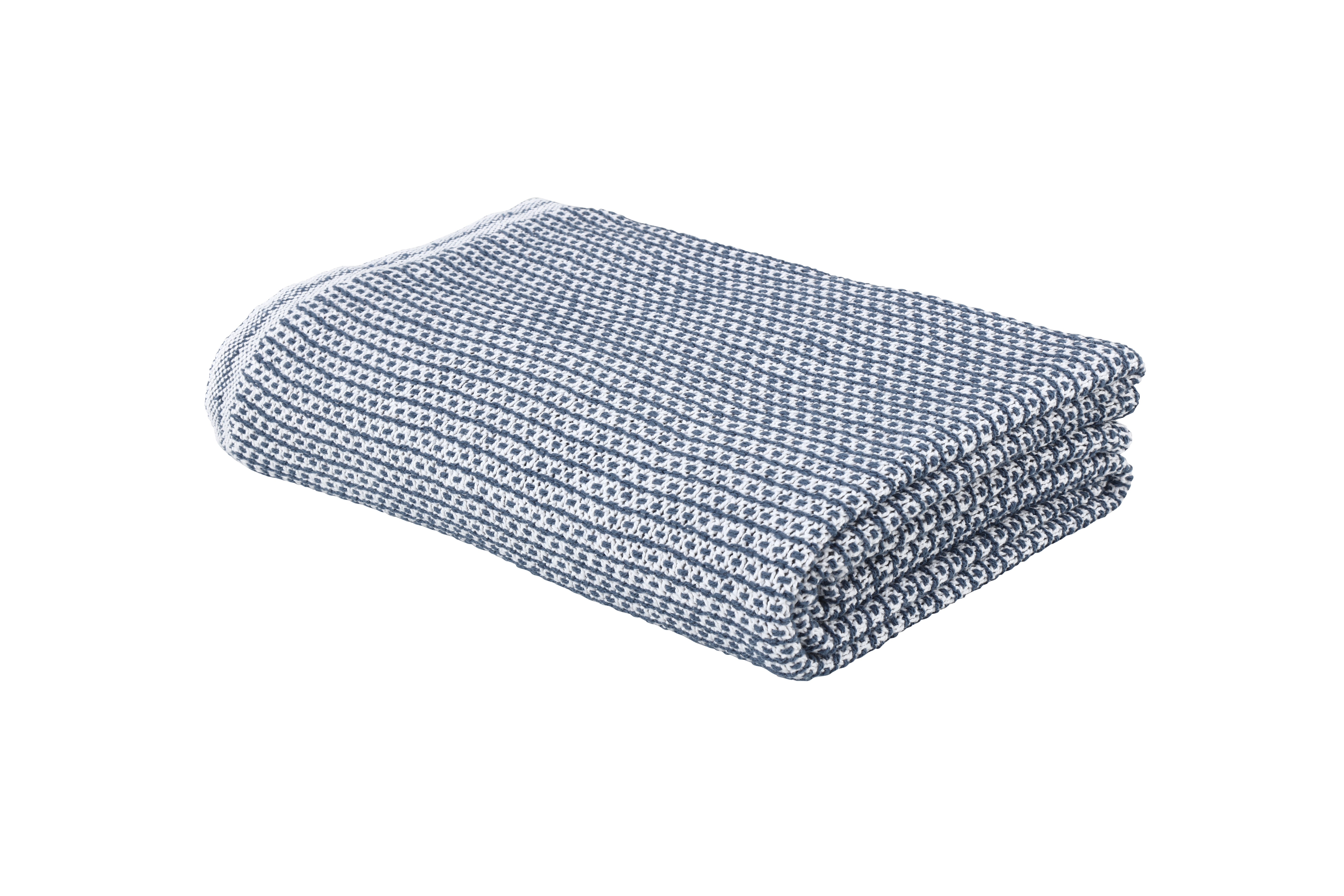 Eskitex AG Plaid Ascona Weiss/indigo 150x210 cm  | Schubiger Möbel