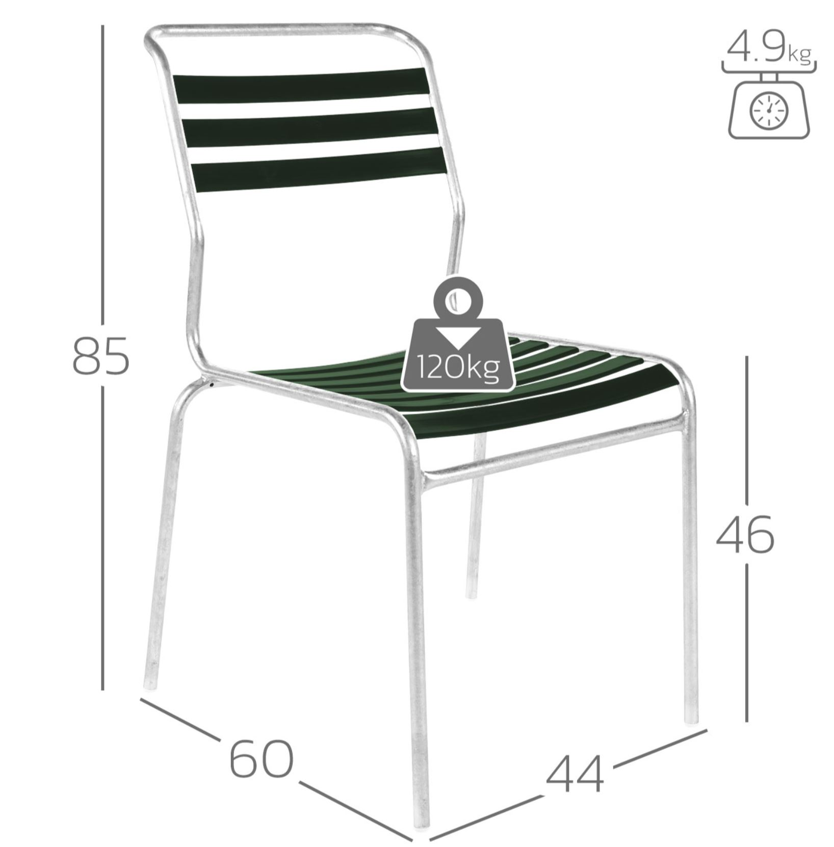 Lättli-Stuhl Säntis Schaffner / Farbe: Hellgrün