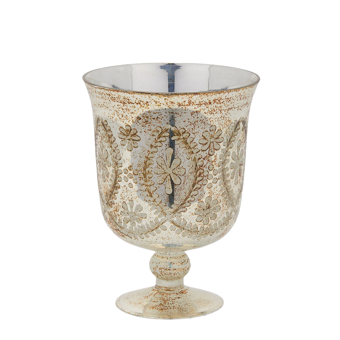 Vase Pokal Kristallglas Gold H: 26 cm Edg